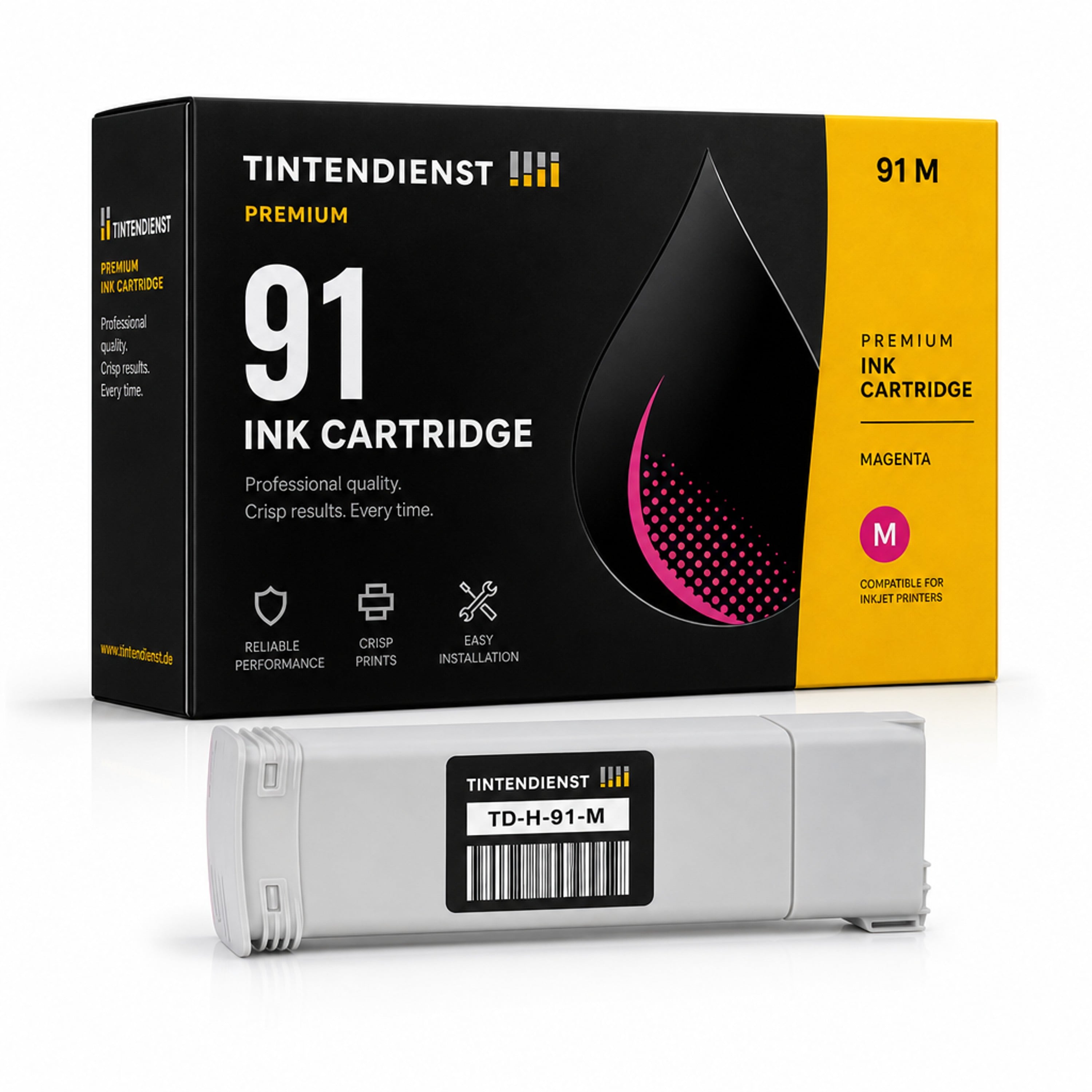 Druckerpatrone kompatibel zu HP 91, magenta