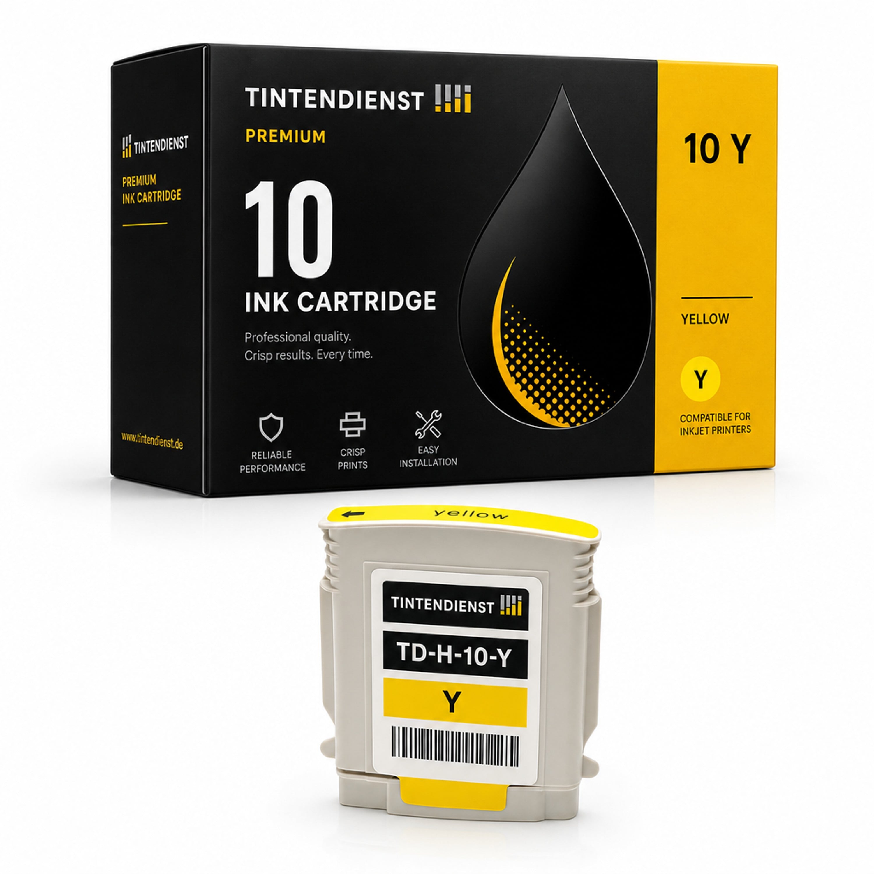 Druckerpatrone kompatibel zu HP 10, gelb