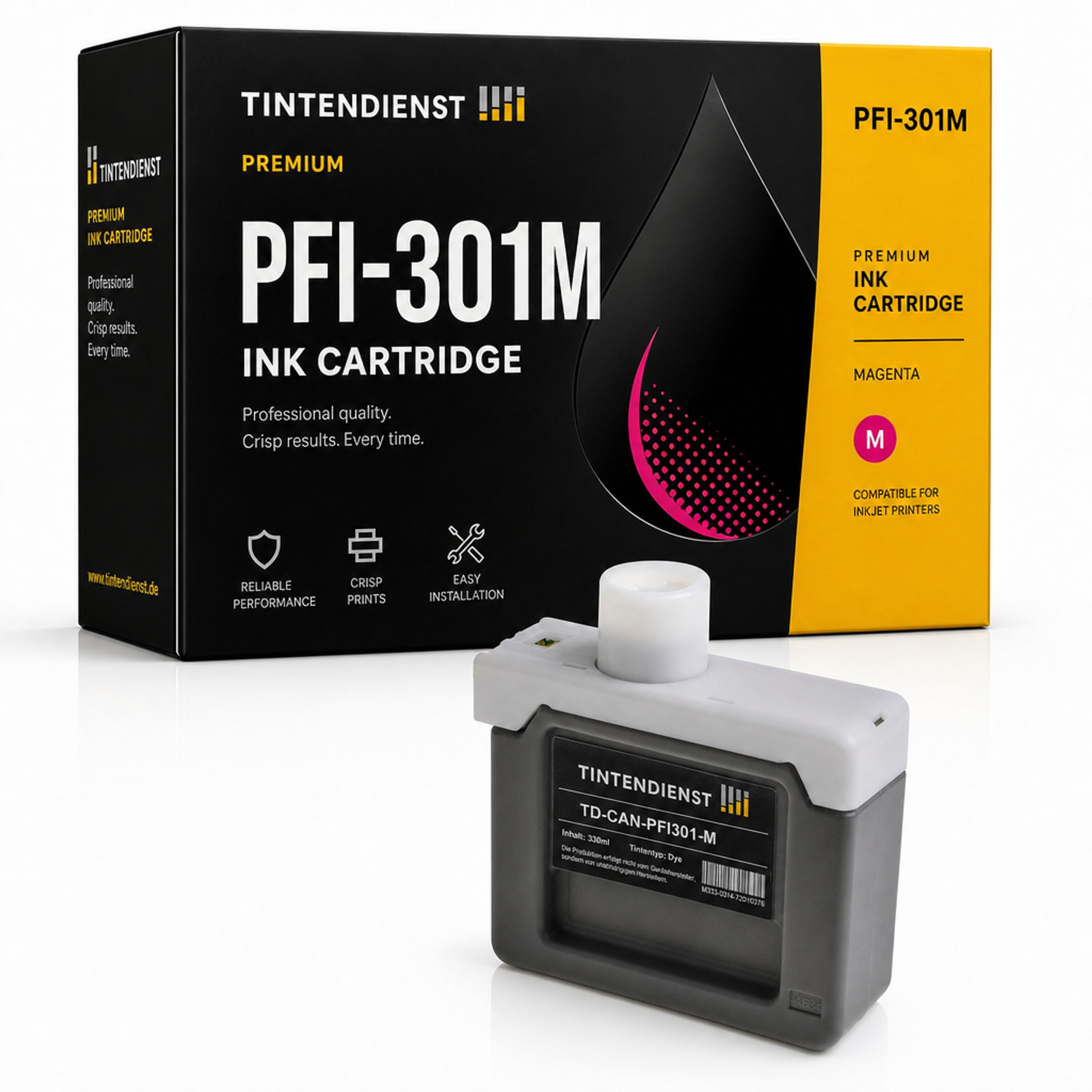 Druckerpatrone kompatibel zu Canon PFI-301M, magenta