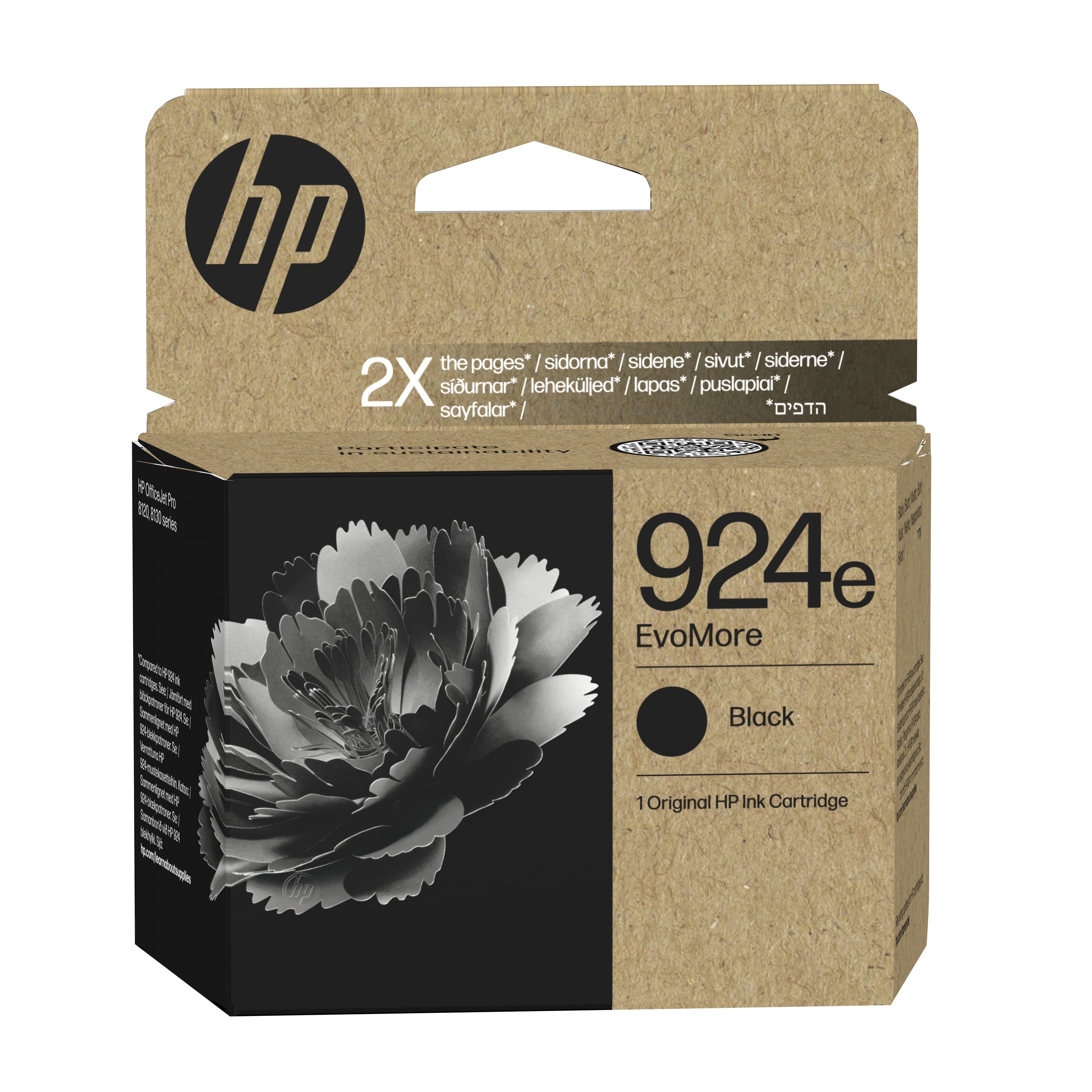 HP 924E Druckerpatrone (4K0V0NE) schwarz – Original HP