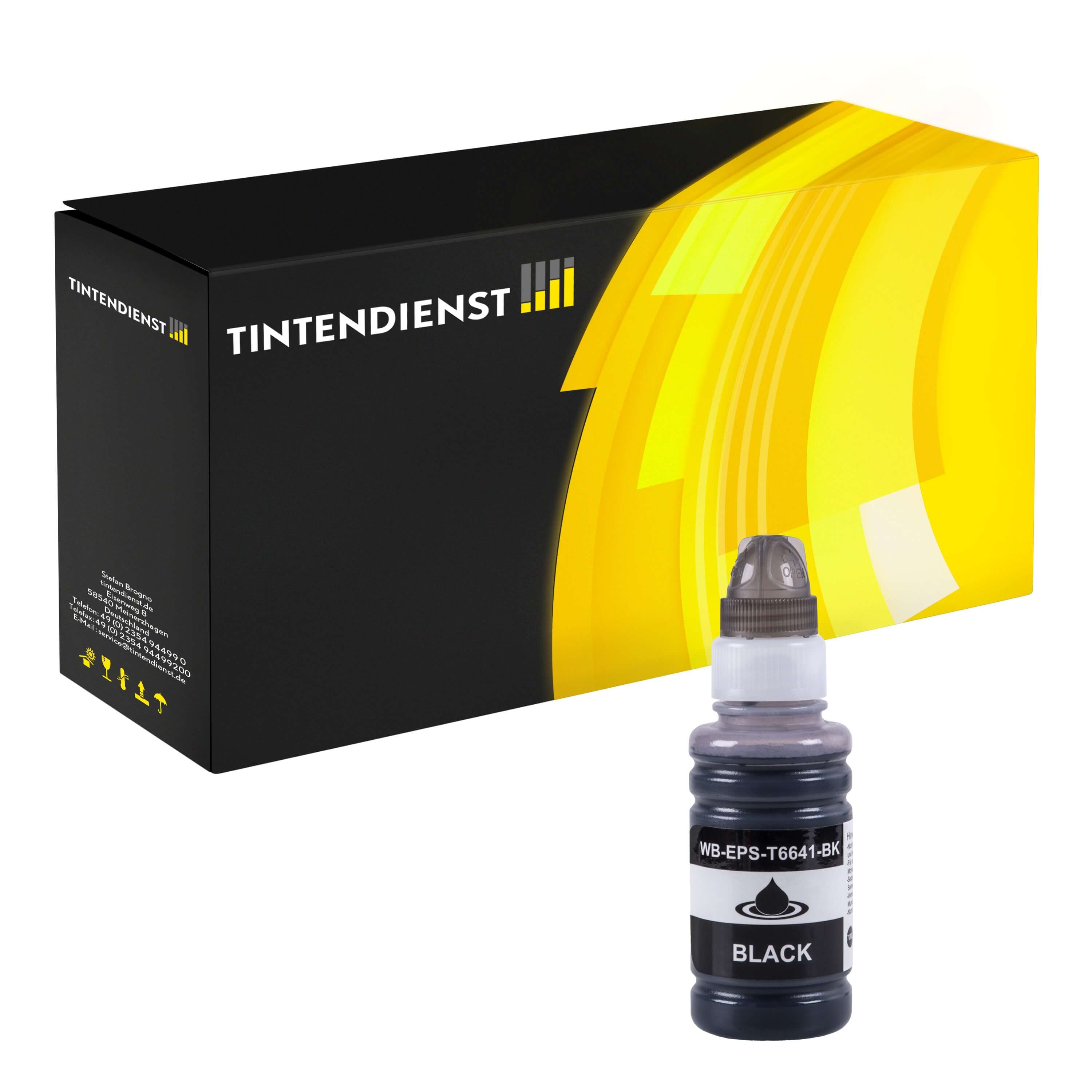 Tintendienst kompatibel für Epson Tintenpatrone C13T664140 / 664 Schwarz