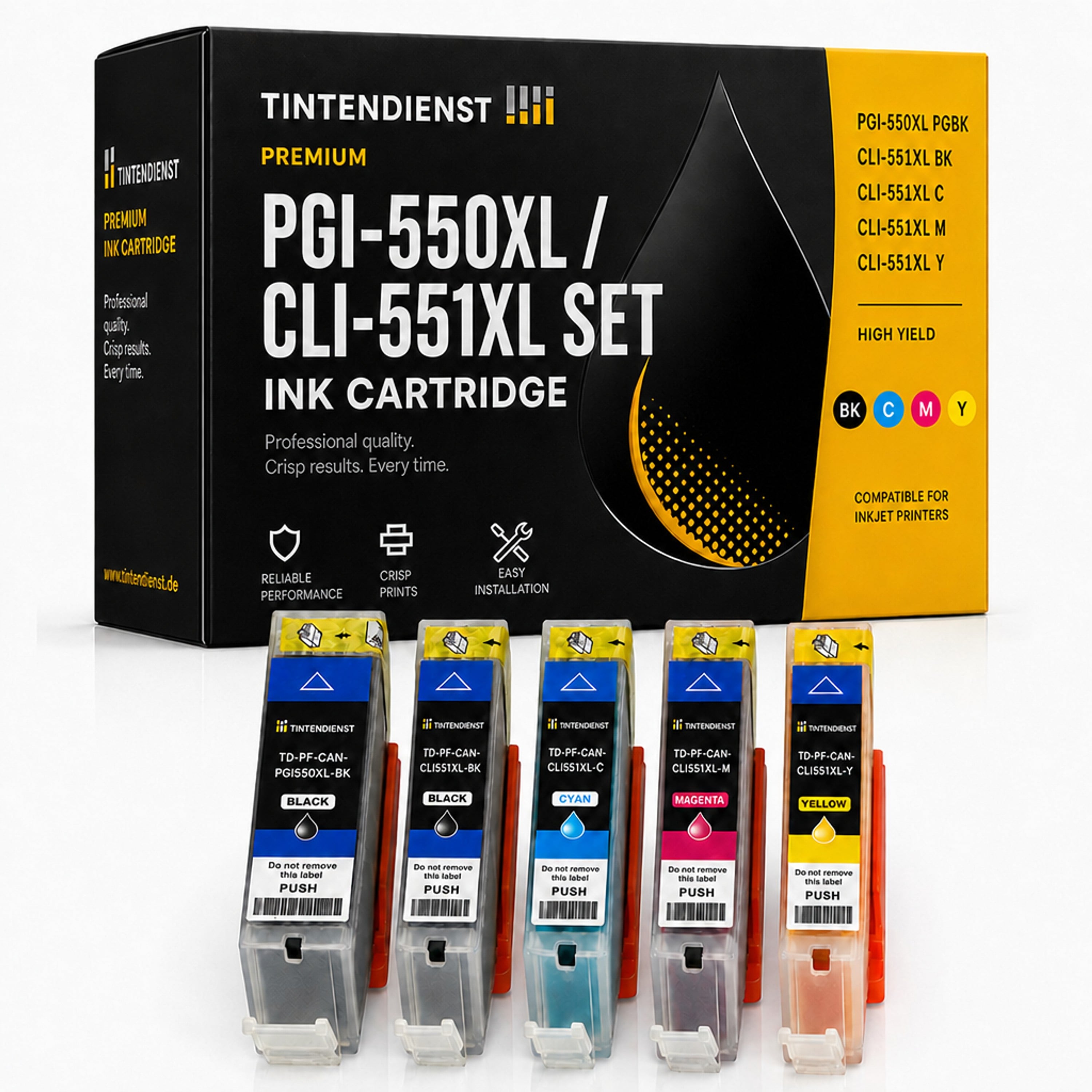 Set kompatibel zu Canon 6431B001, 5 Patronen