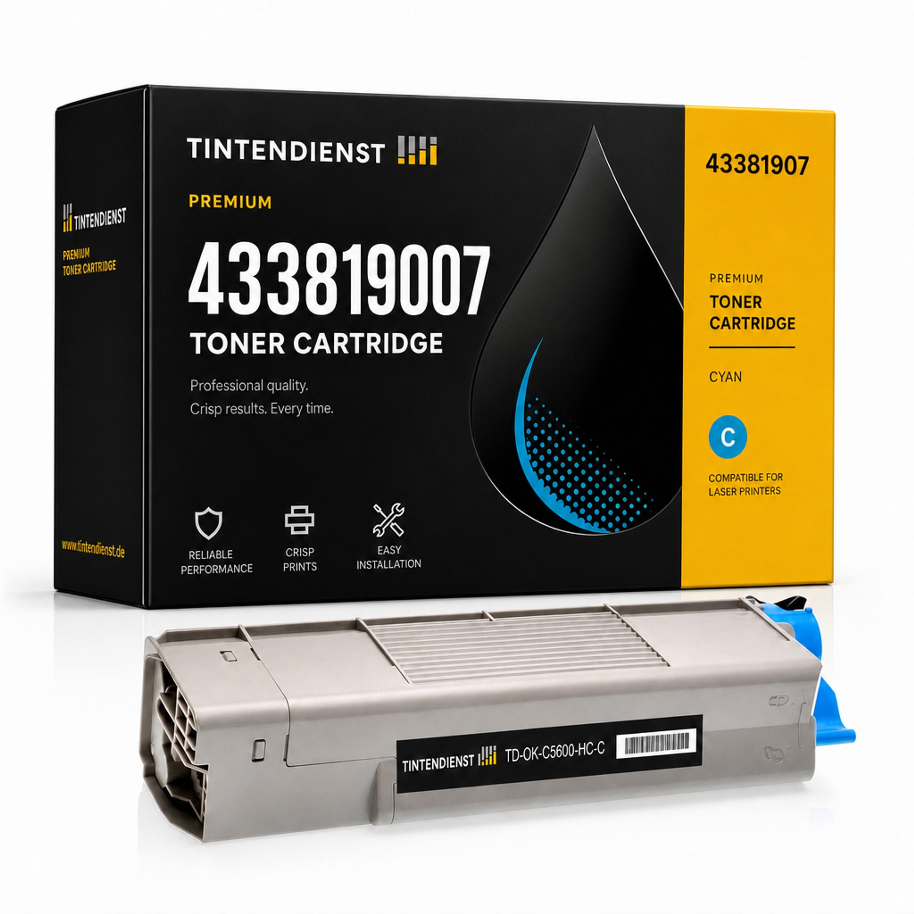 Toner kompatibel zu OKI 43381907, cyan