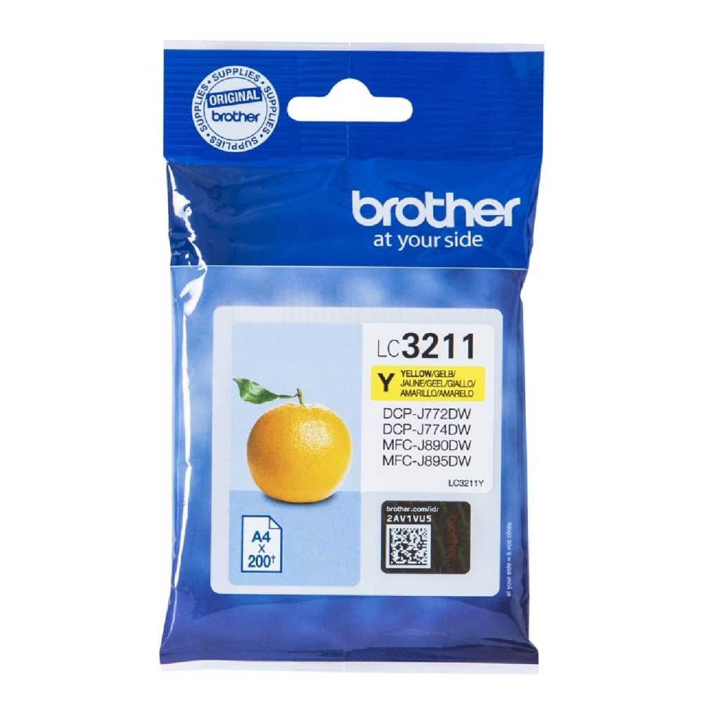 Original Brother Tintenpatrone LC-3211Y Gelb