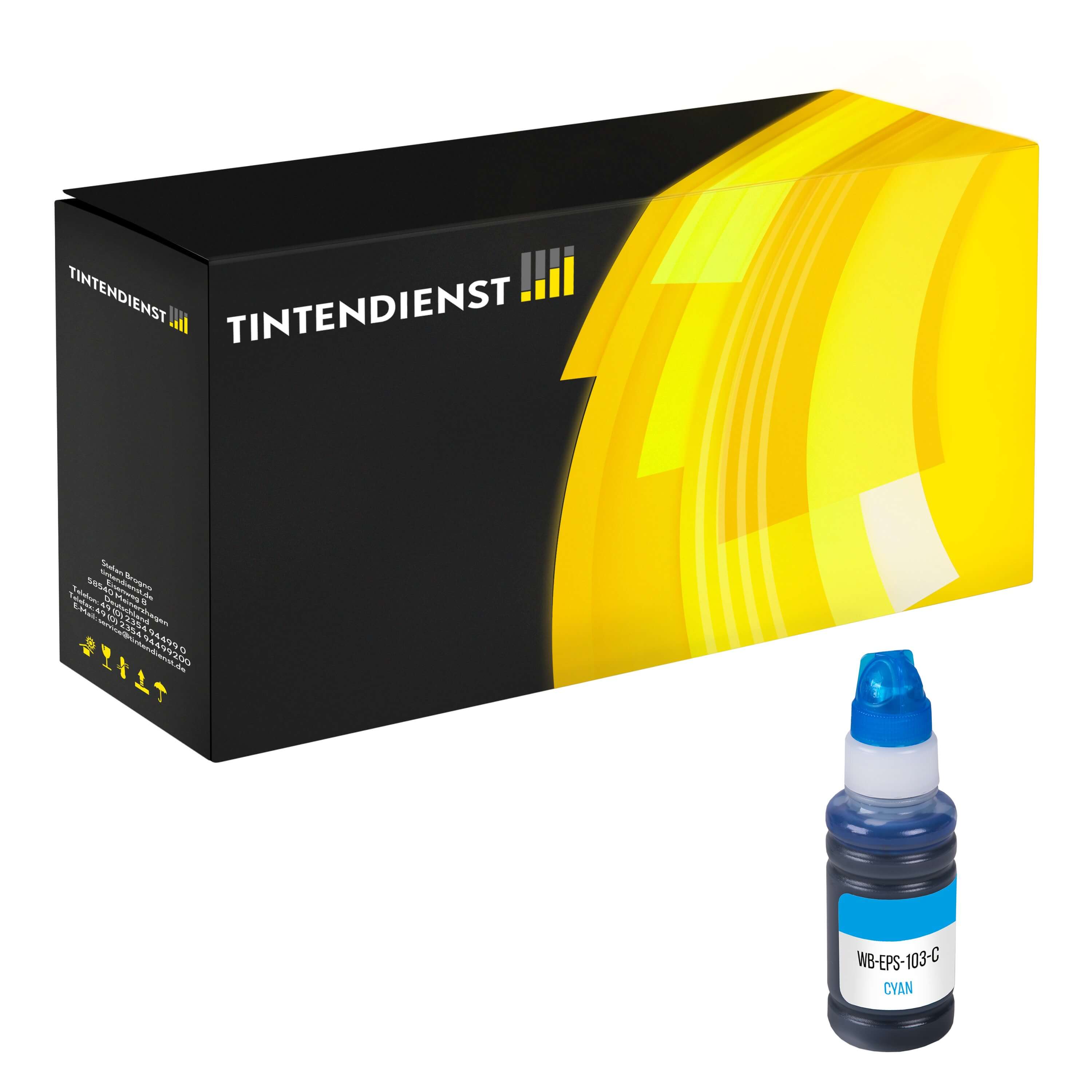 Tintentank kompatibel zu Epson 103, cyan