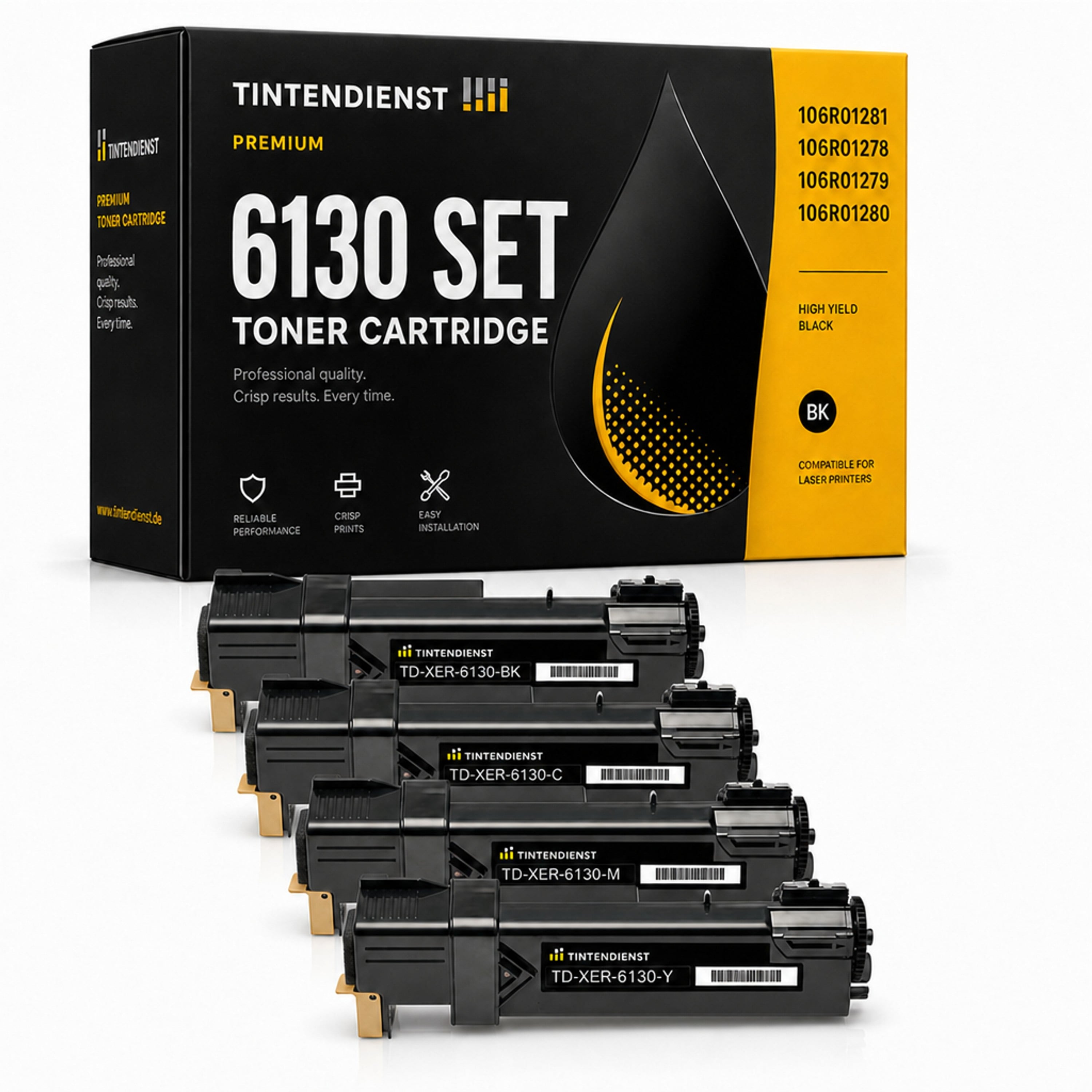 Set kompatibel zu Xerox 106R01278, 4 Toner