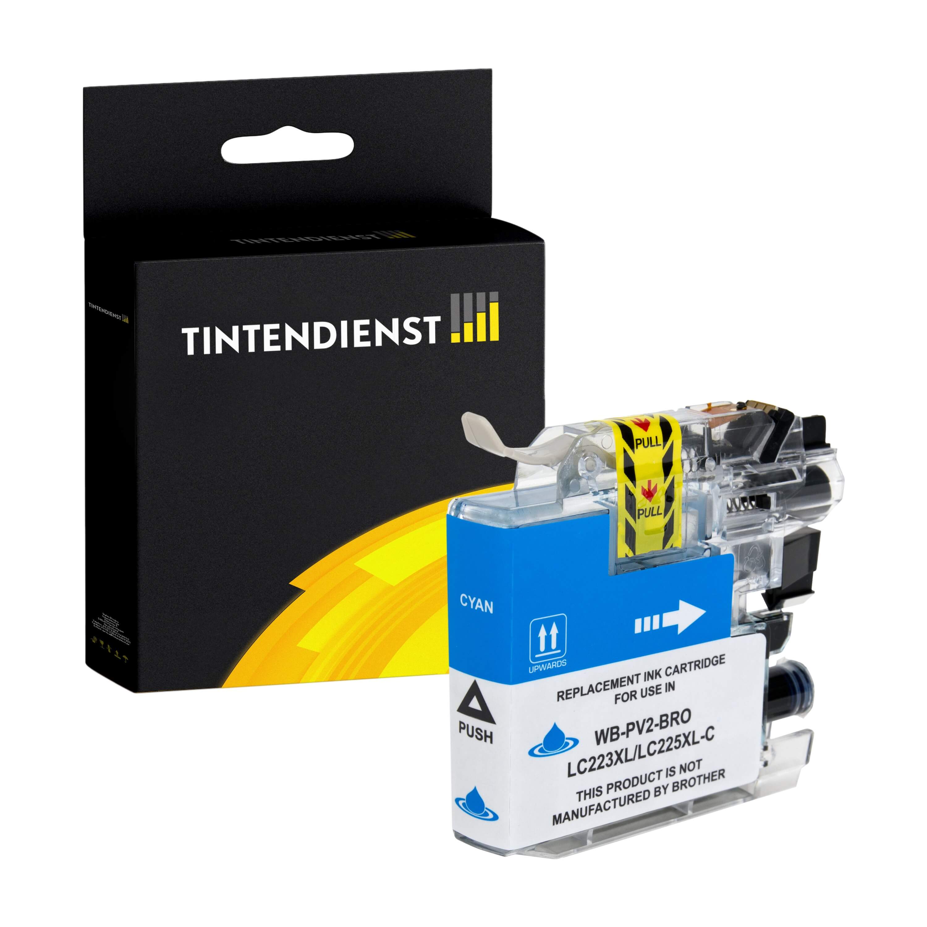 Tintendienst kompatibel für Brother Tintenpatrone LC-223C Cyan [XL Füllmenge]