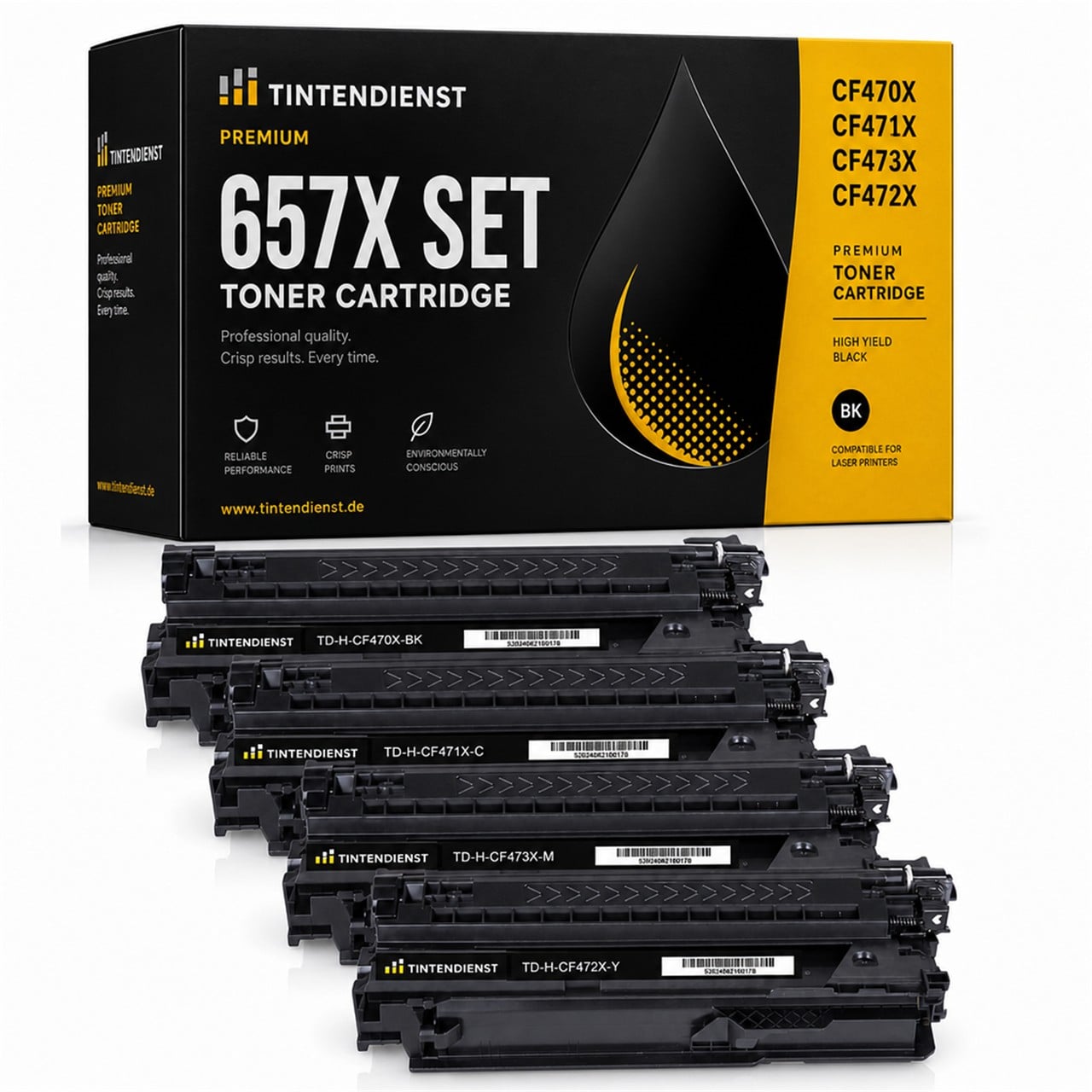 Set kompatibel zu HP CF470X XL, 4 Toner