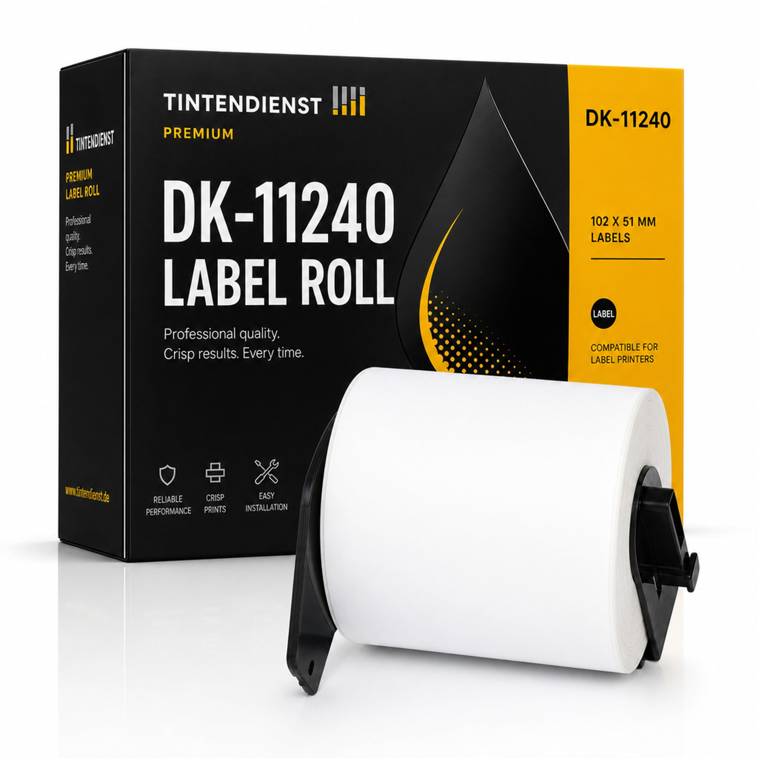 Etikett kompatibel zu Brother DK-11240, 102 mm x 51 mm, 300 Stück