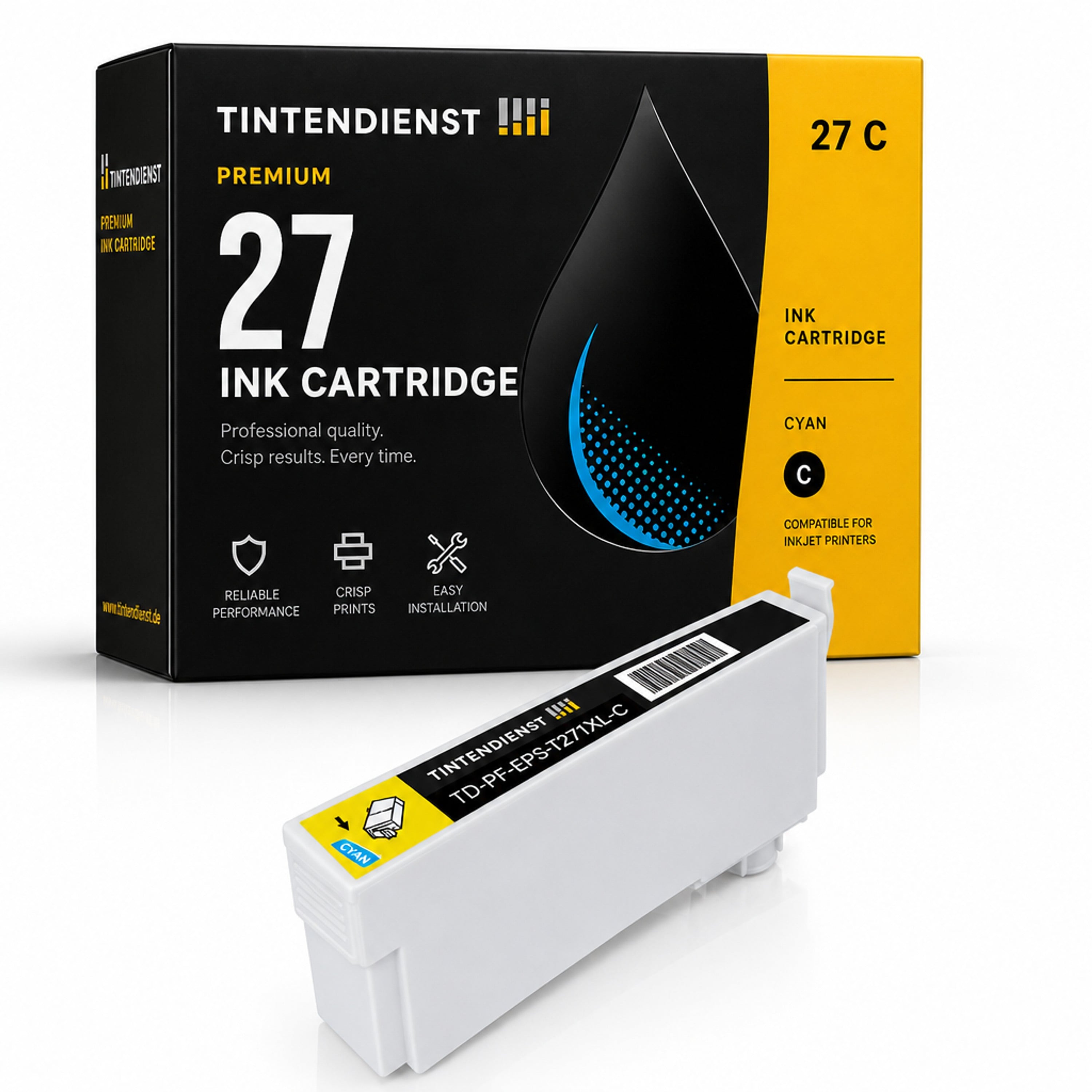 Druckerpatrone kompatibel zu Epson 27, cyan