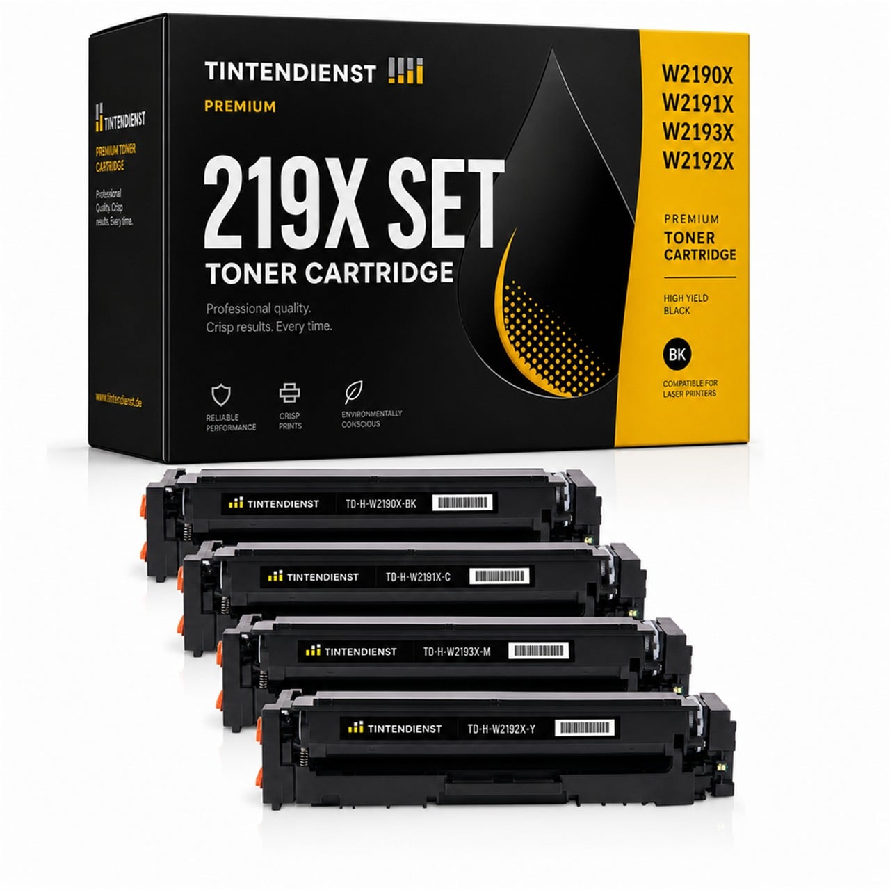 Tintendienst Multipack 4 HP W2190X W2191X W2192X W2193X