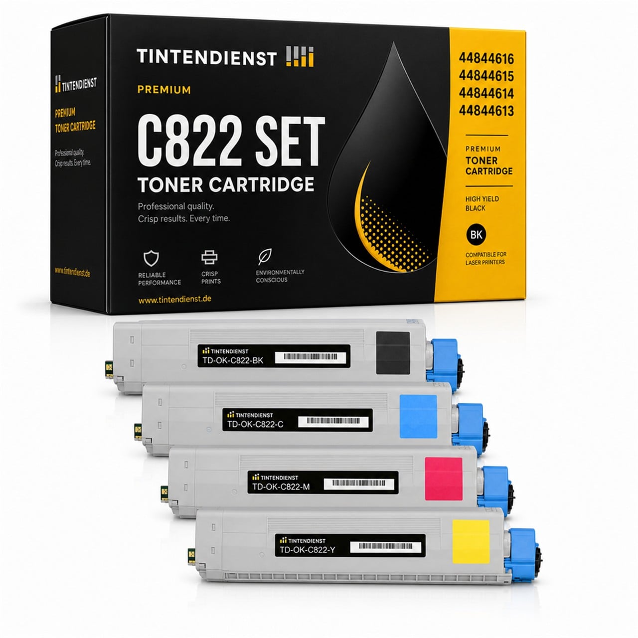Set kompatibel zu OKI 44844613, 4 Toner