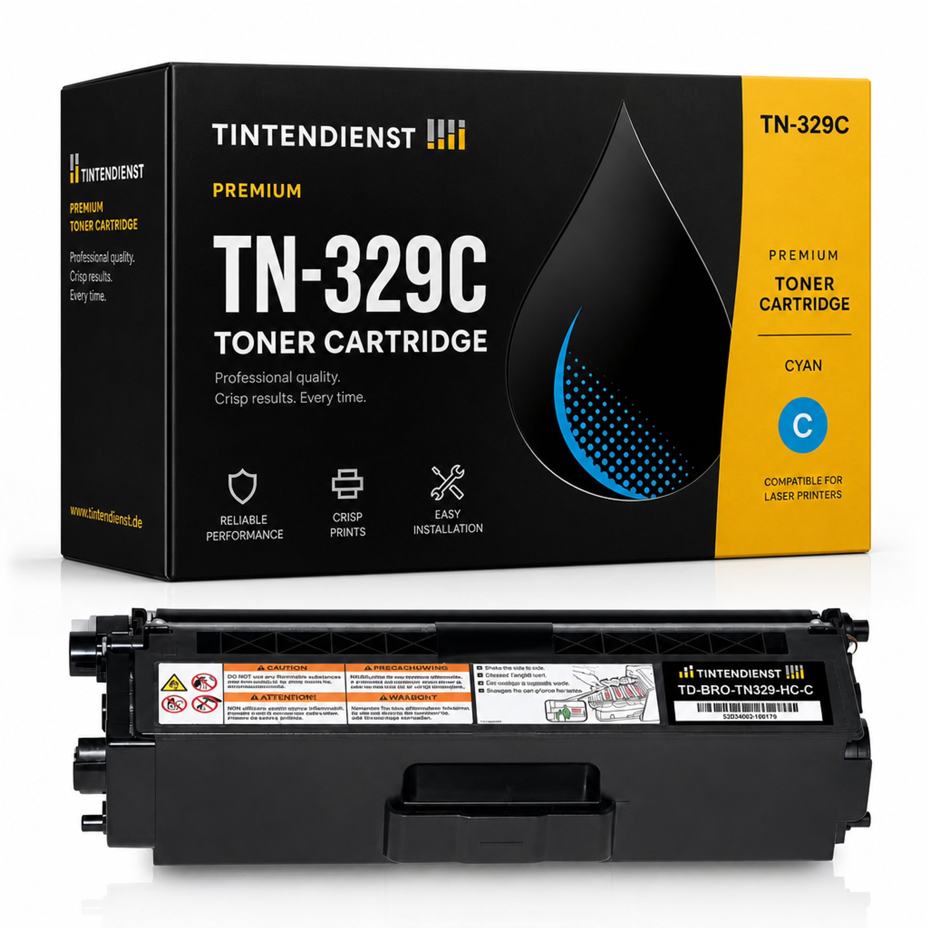 Toner kompatibel zu Brother TN-329C, cyan