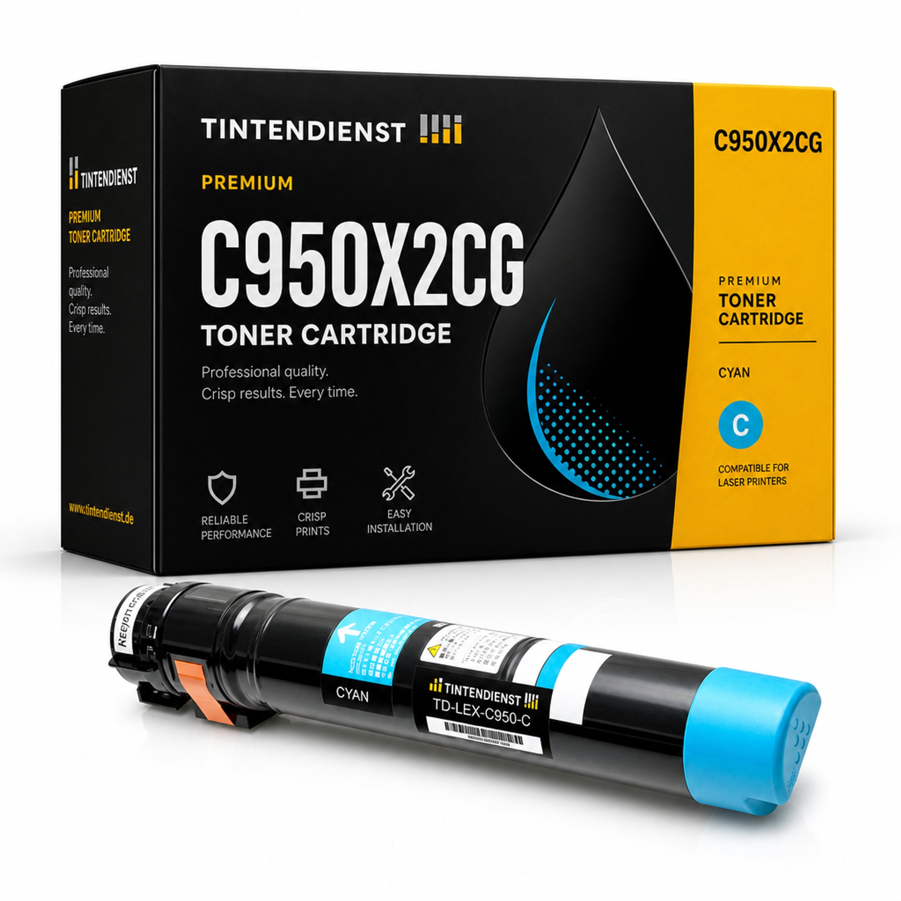Toner kompatibel zu Lexmark C950X2CG, cyan