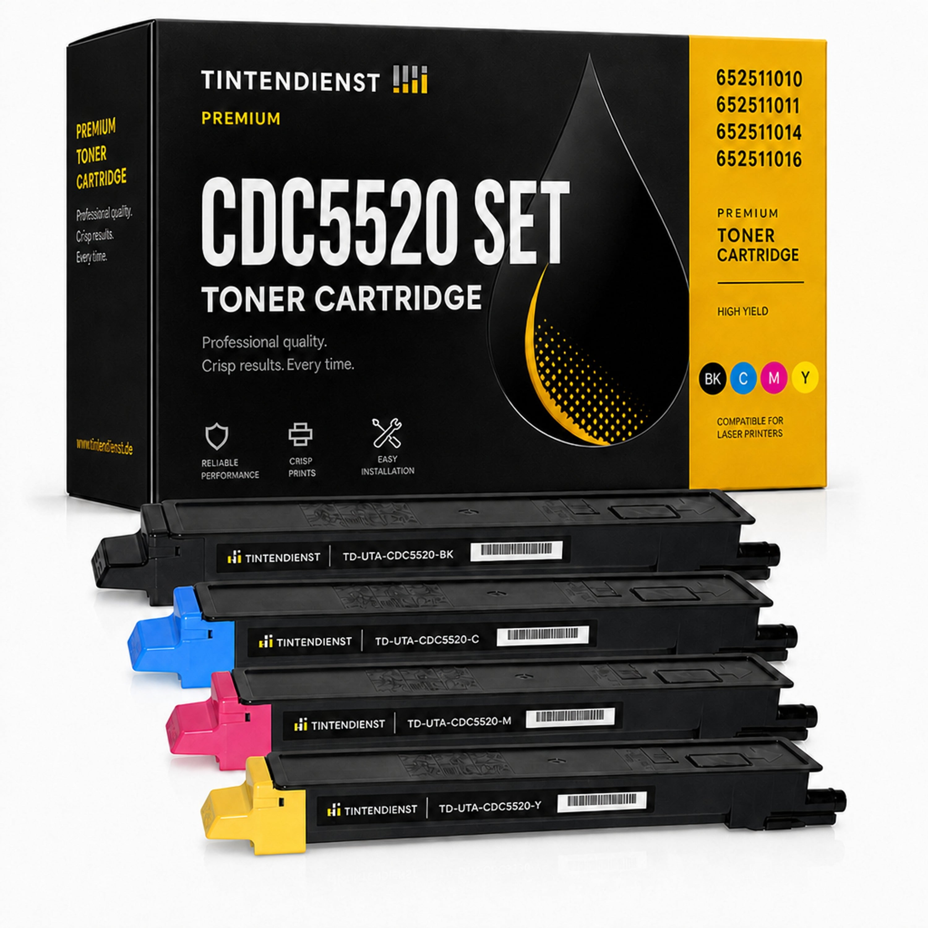 Set kompatibel zu Utax 652511010, 4 Toner