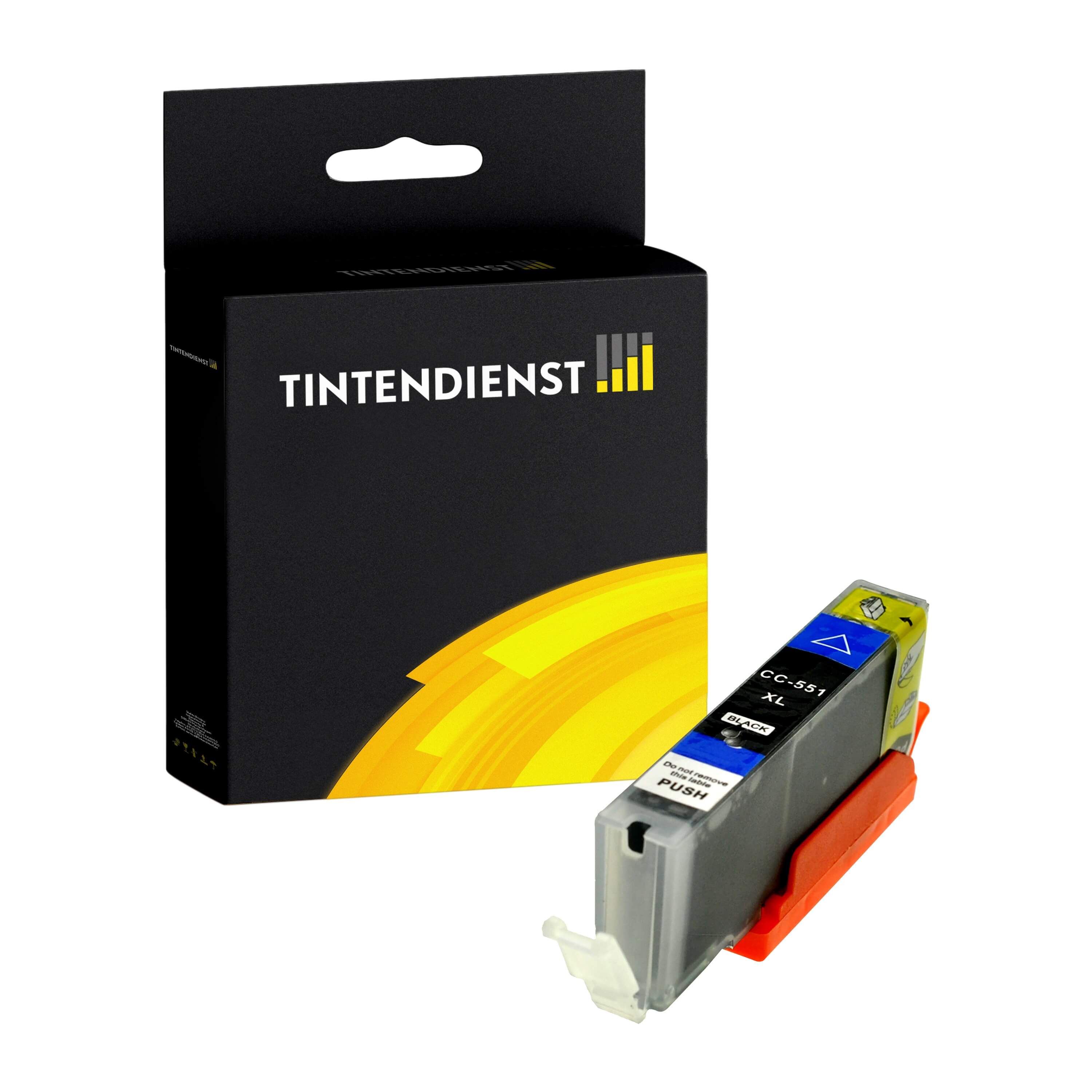 Tintendienst kompatibel für Canon Tintenpatrone 6443B001 / CLI-551BKXL Schwarz [XL Füllmenge]