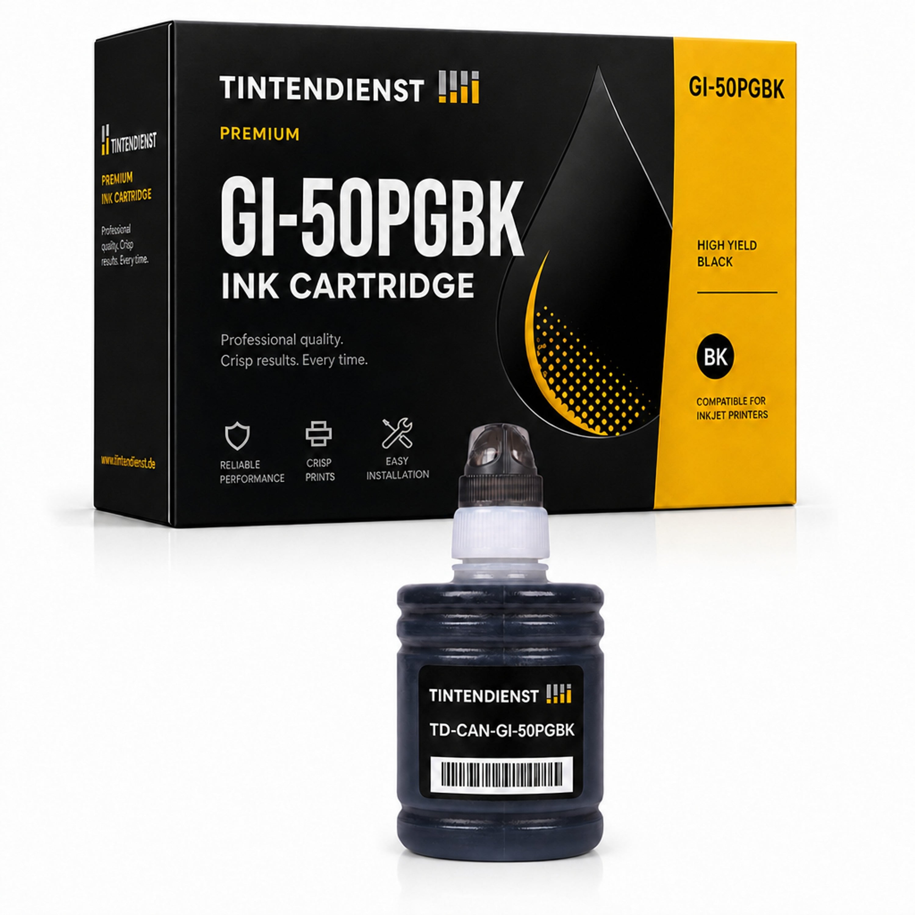 Tintentank kompatibel zu Canon GI-50PGBK, schwarz