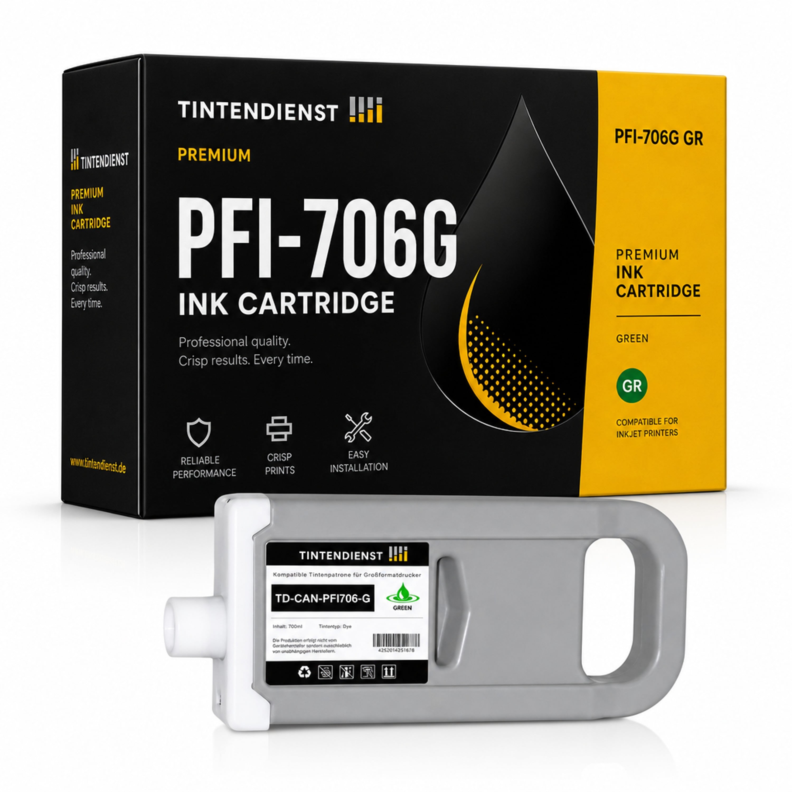 Druckerpatrone kompatibel zu Canon PFI-706G, grün