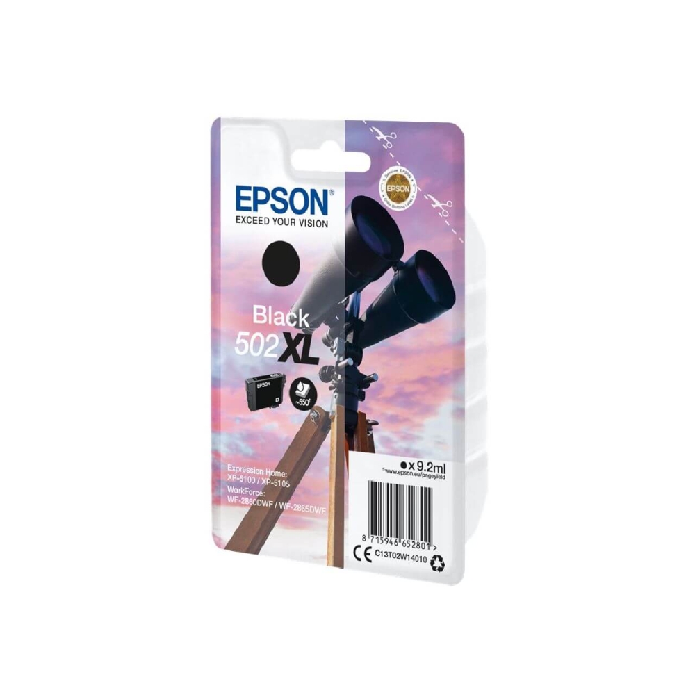 Original Epson Tintenpatrone C13T02W14010 / 502XL Schwarz [XL Füllmenge]