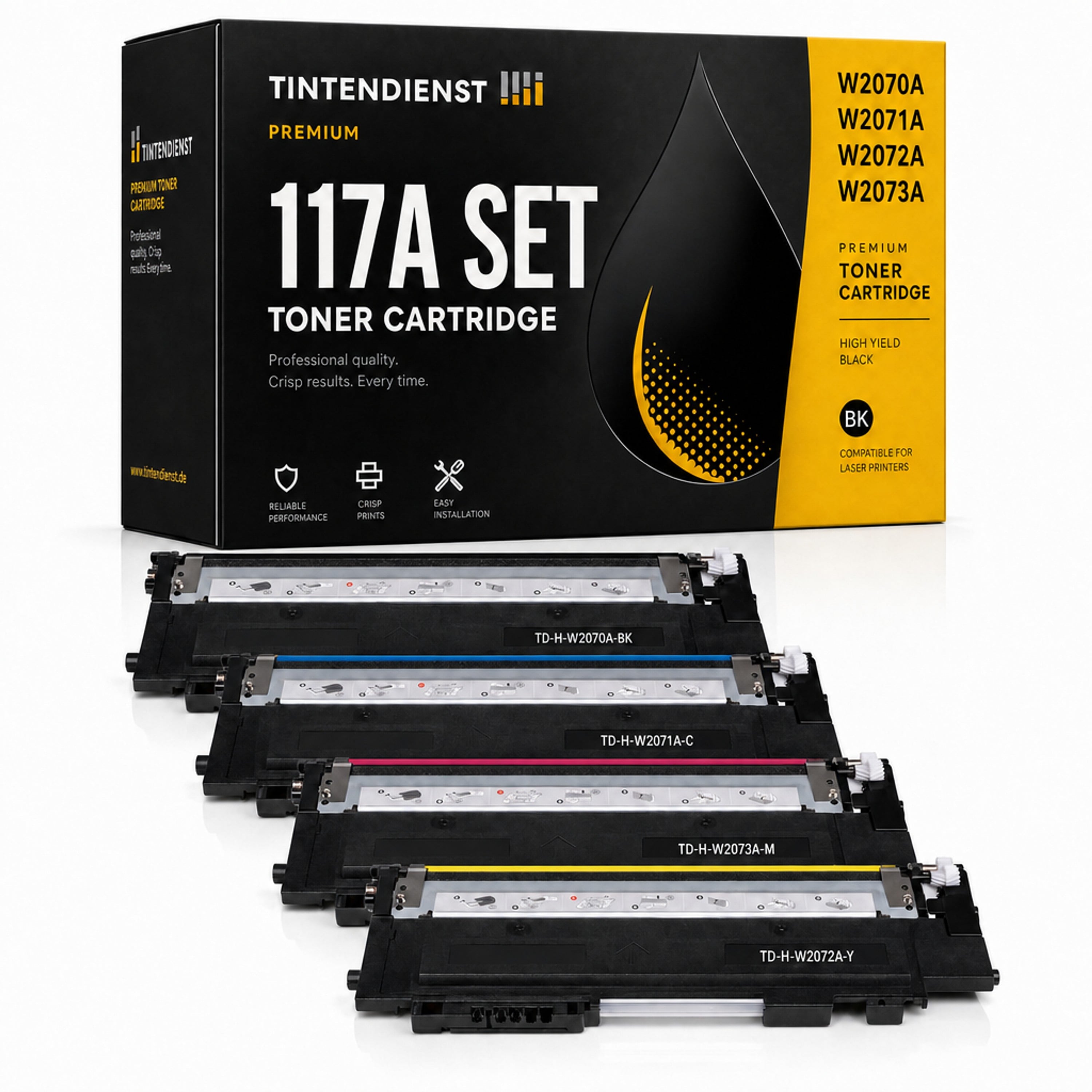 Set kompatibel zu HP W2070A, 4 Toner