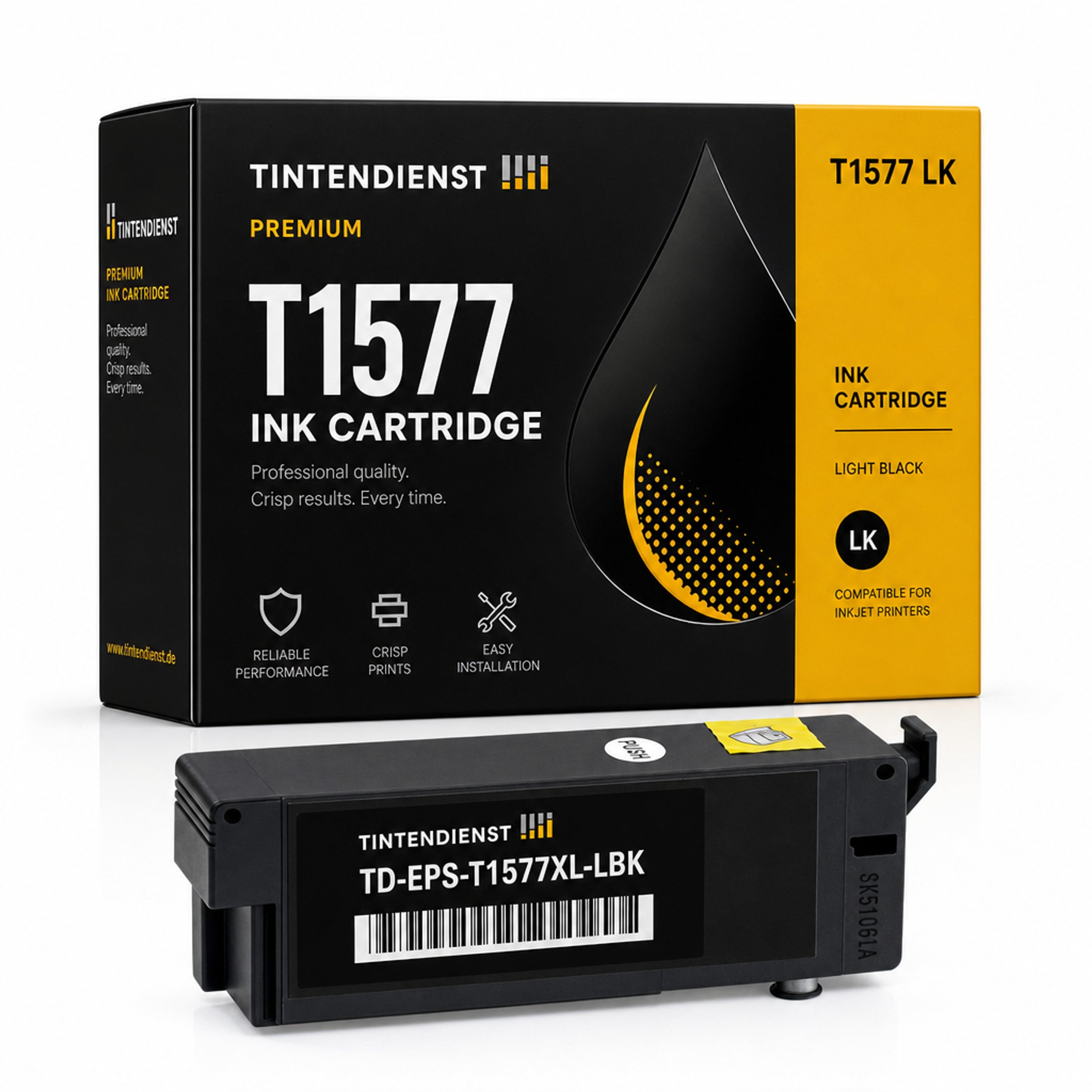 Druckerpatrone kompatibel zu Epson T1577, schwarz hell