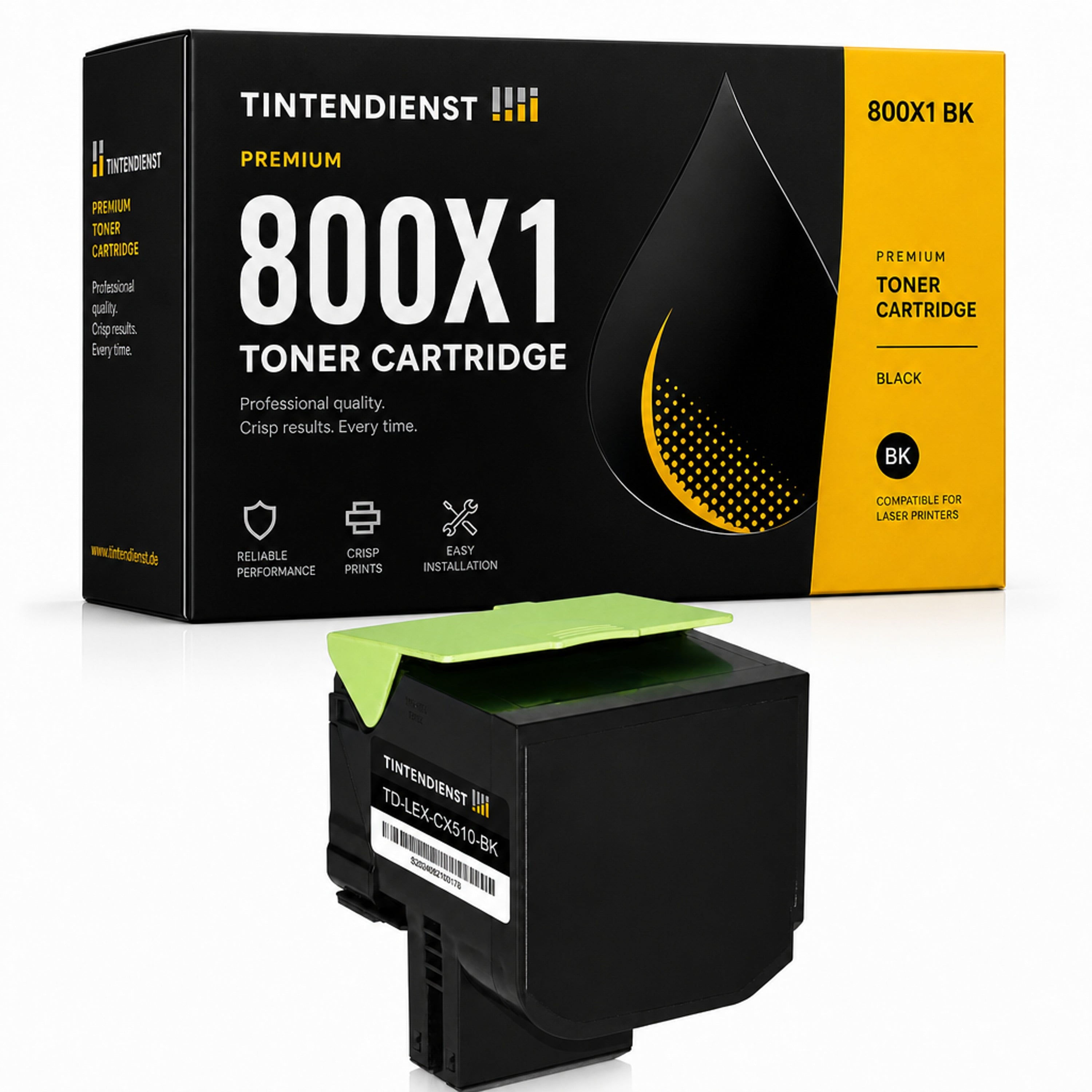 Toner kompatibel zu Lexmark 800X1, schwarz