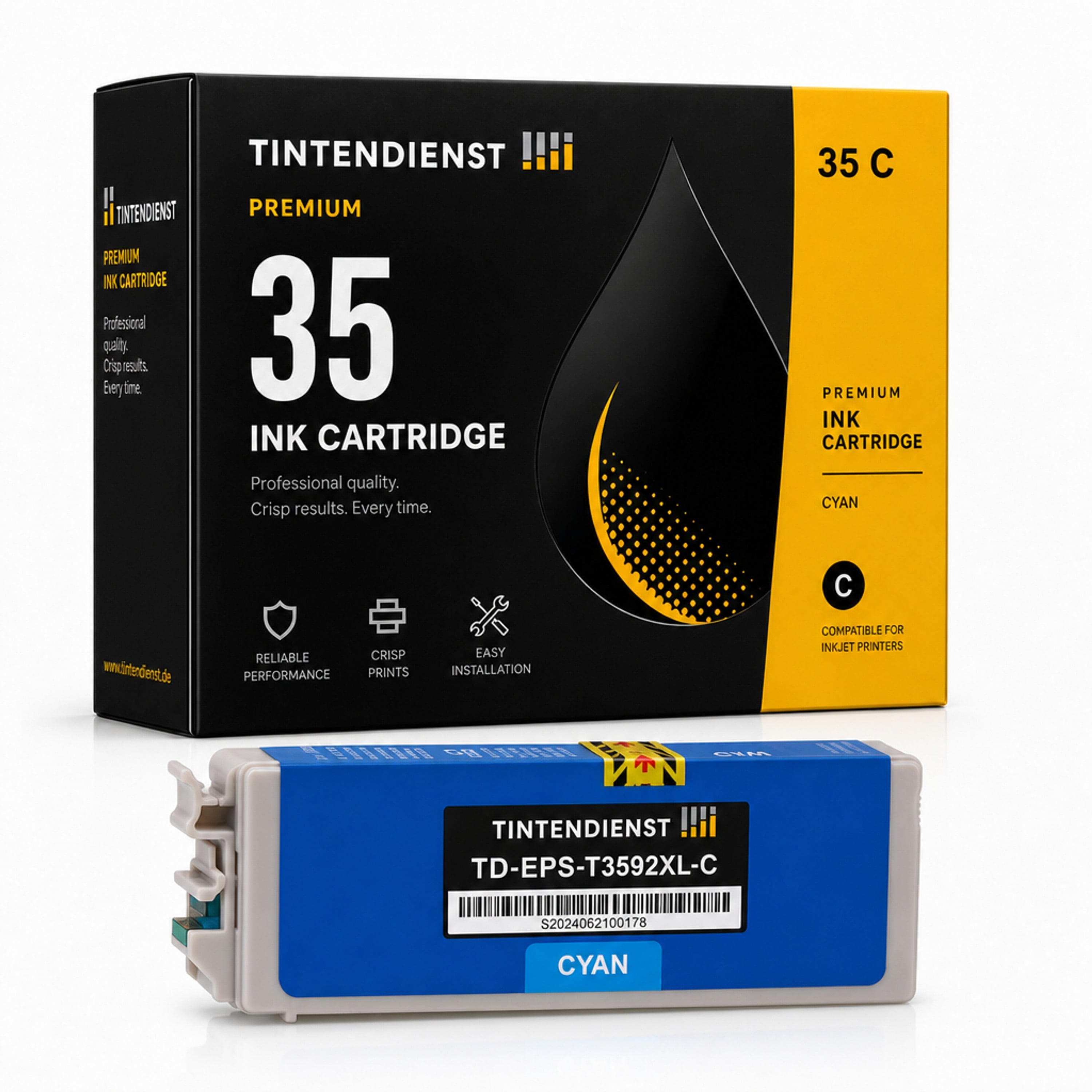 Druckerpatrone kompatibel zu Epson 35, cyan