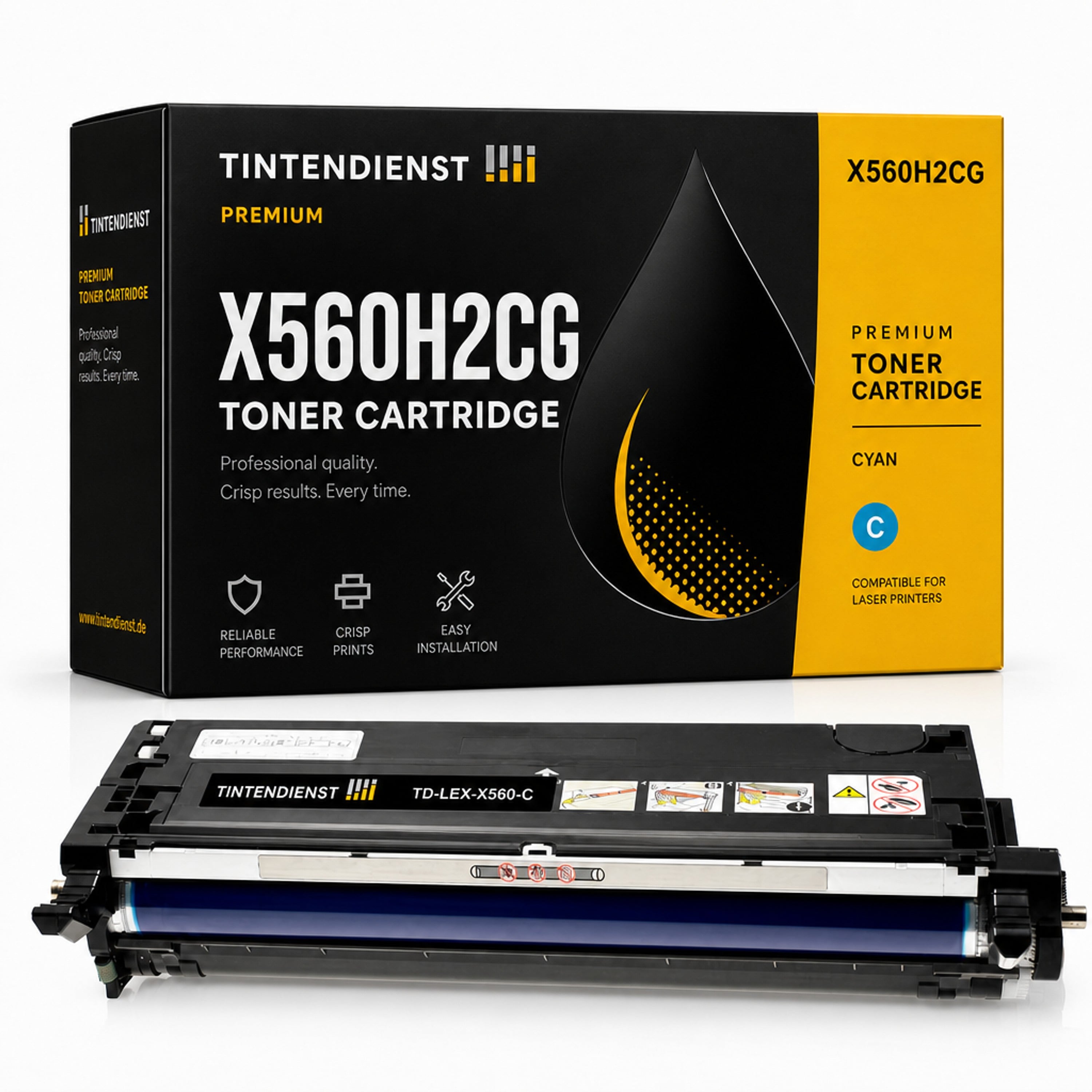 Toner kompatibel zu Lexmark X560H2CG, cyan