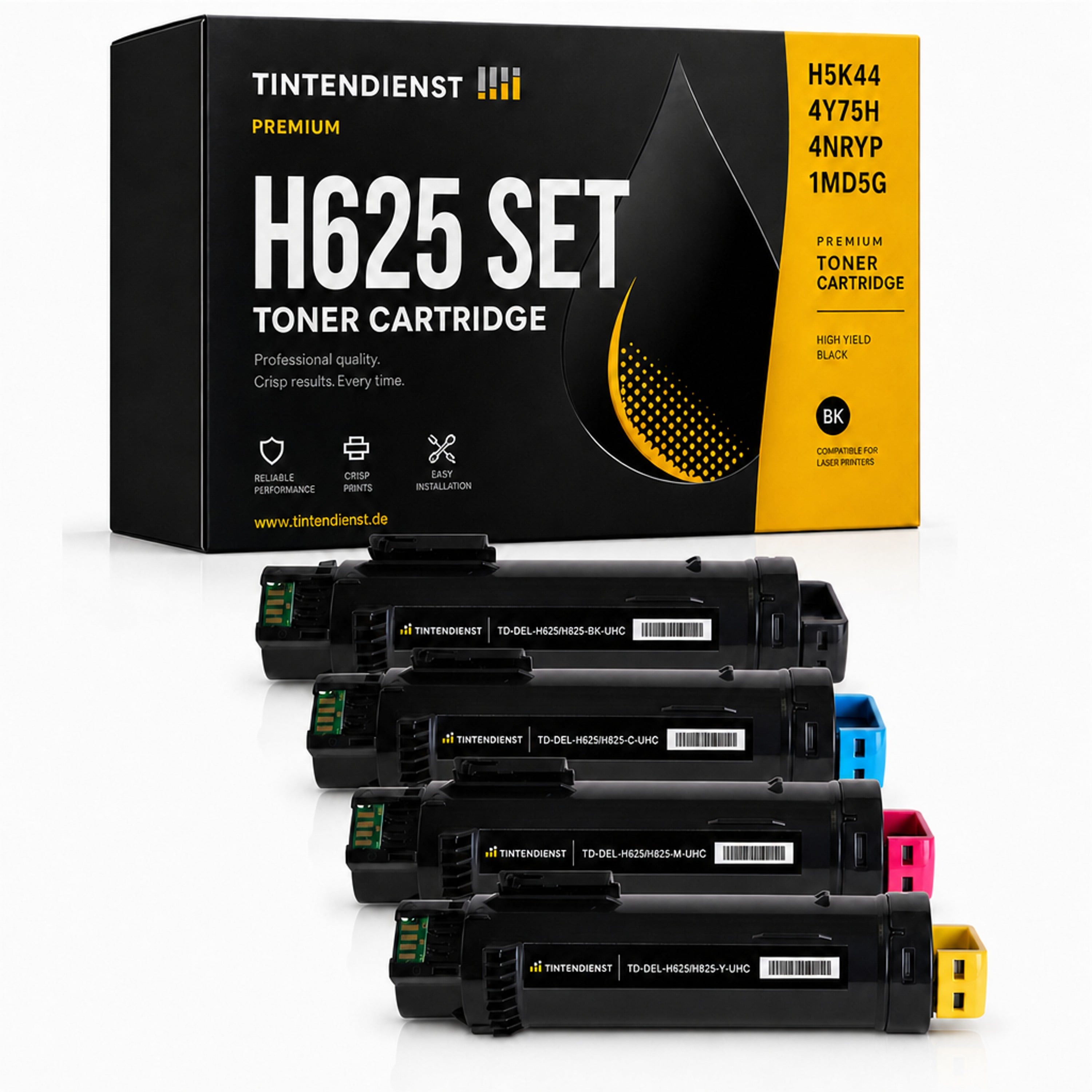 Set kompatibel zu Dell 593-BBSF, 4 Toner