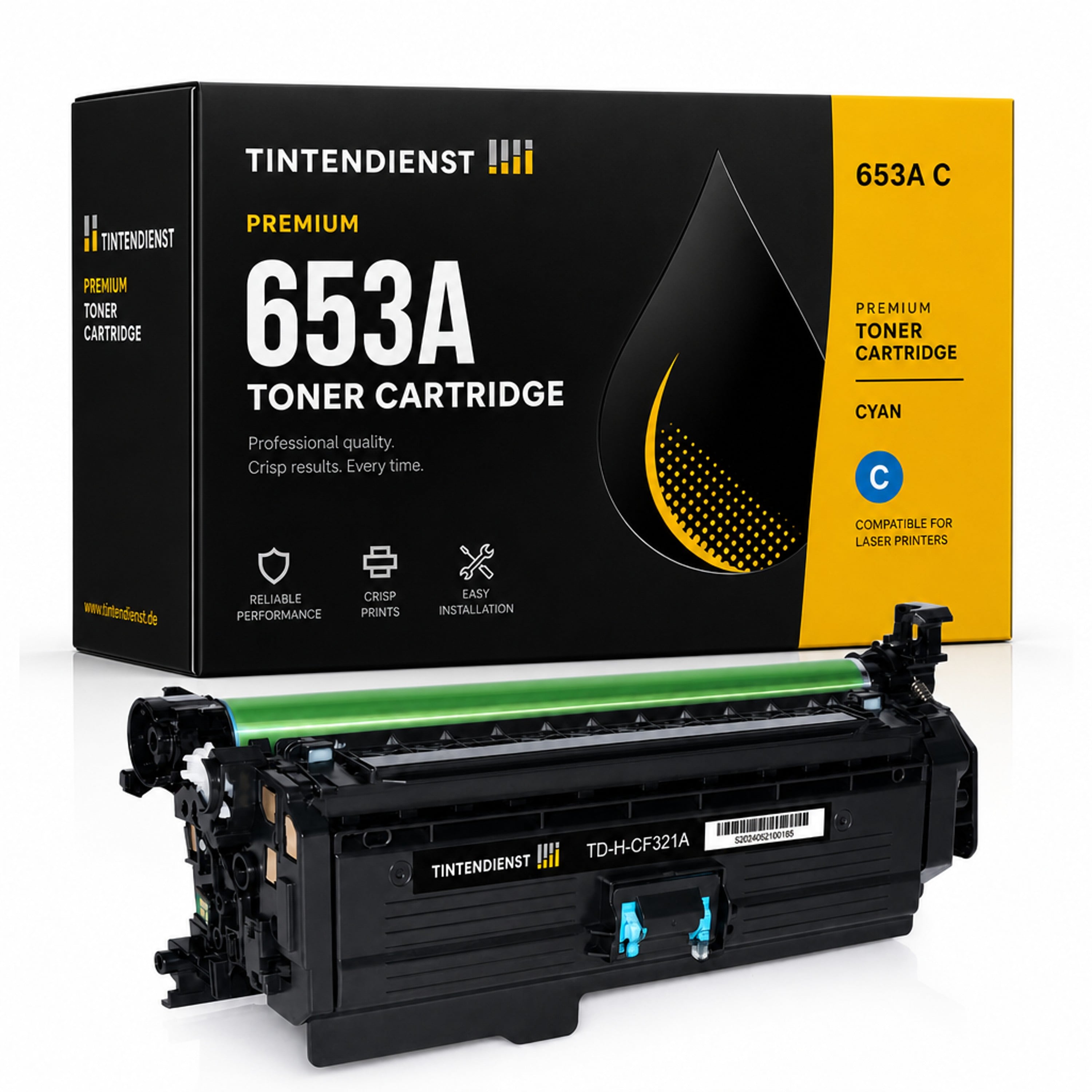 Toner kompatibel zu HP 653A, cyan
