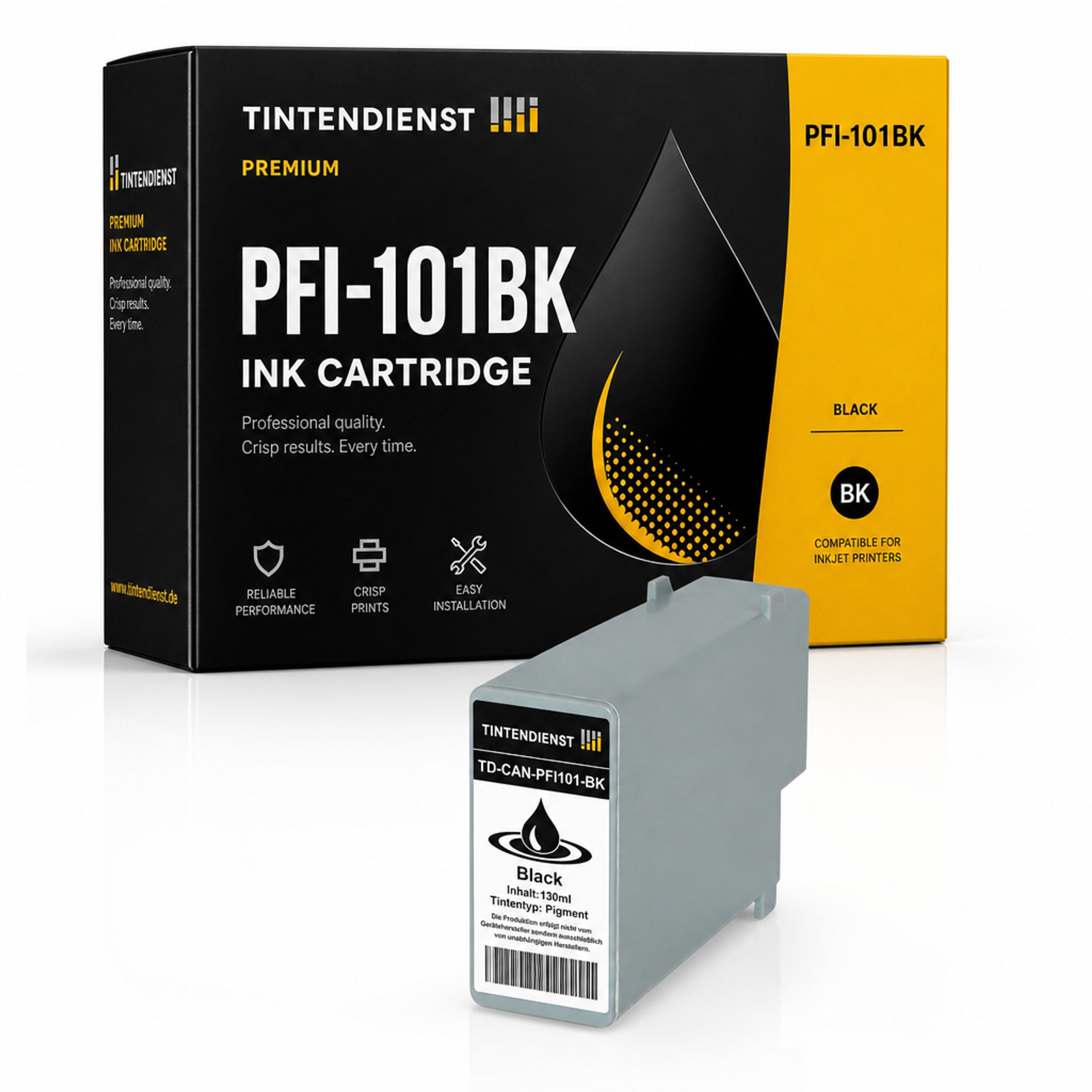 Druckerpatrone kompatibel zu Canon PFI-101BK, schwarz