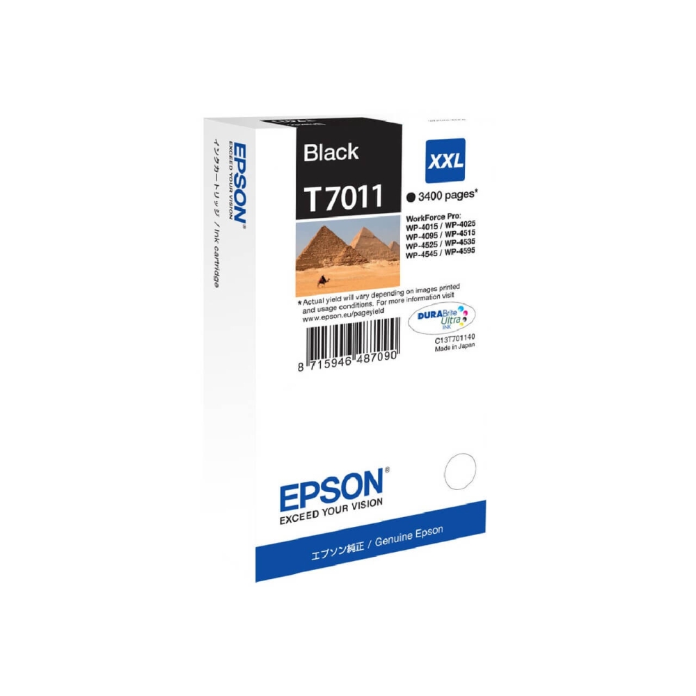 Original Epson Tintenpatrone C13T70114010 / T7011 Schwarz