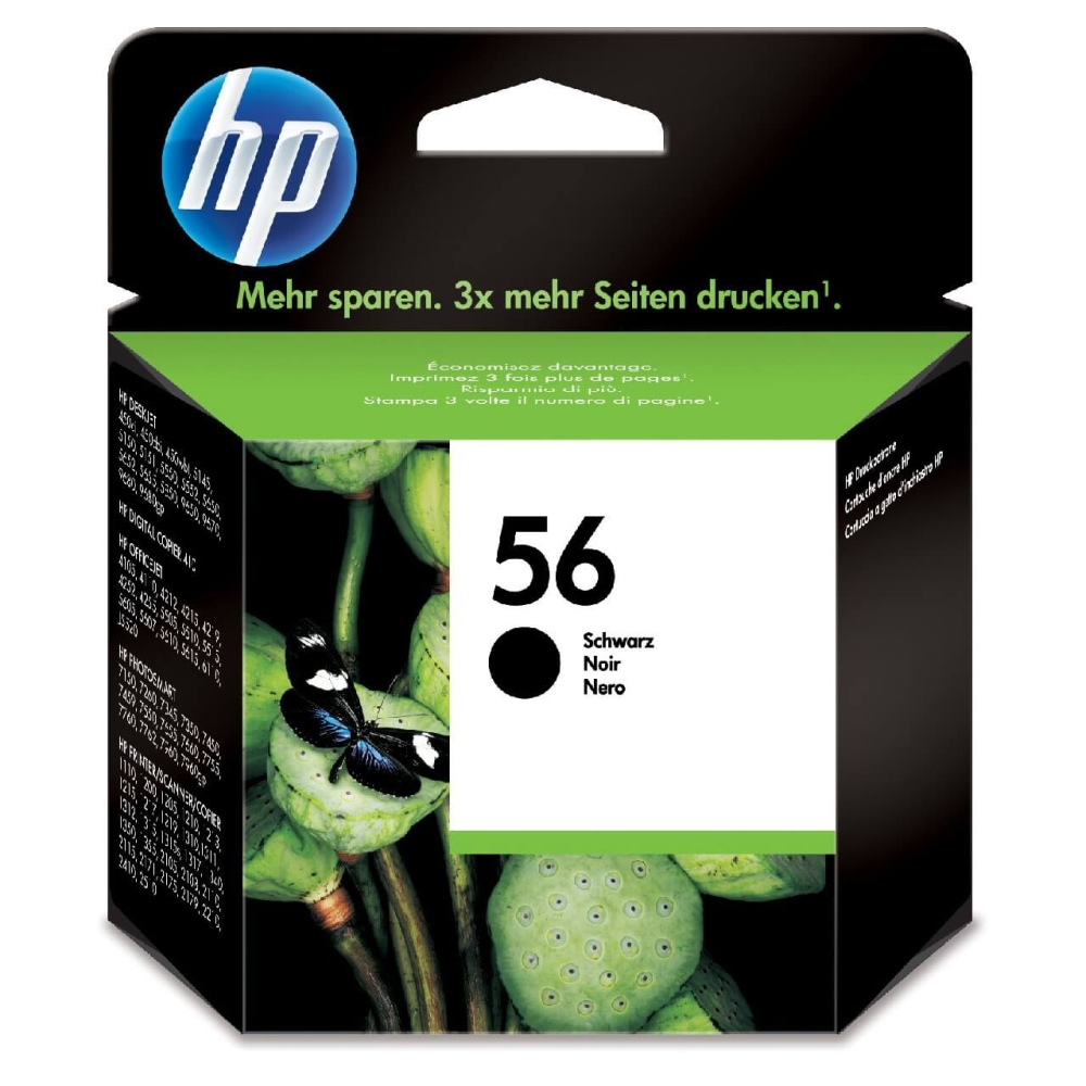 Original HP Tintenpatrone C6656AE / 56 Schwarz