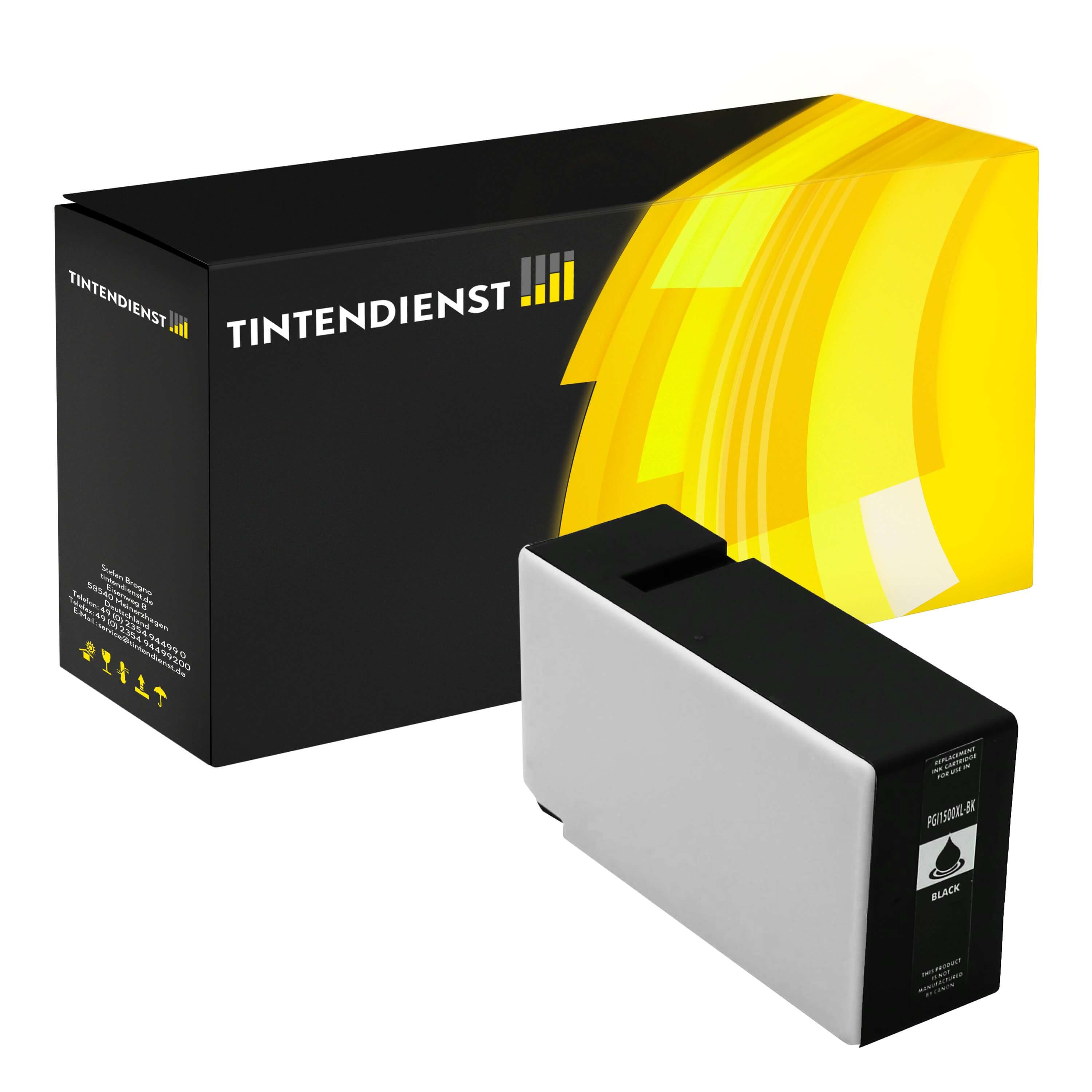 Tintendienst kompatibel für Canon Tintenpatrone 9182B001 / PGI-1500XLBK Schwarz