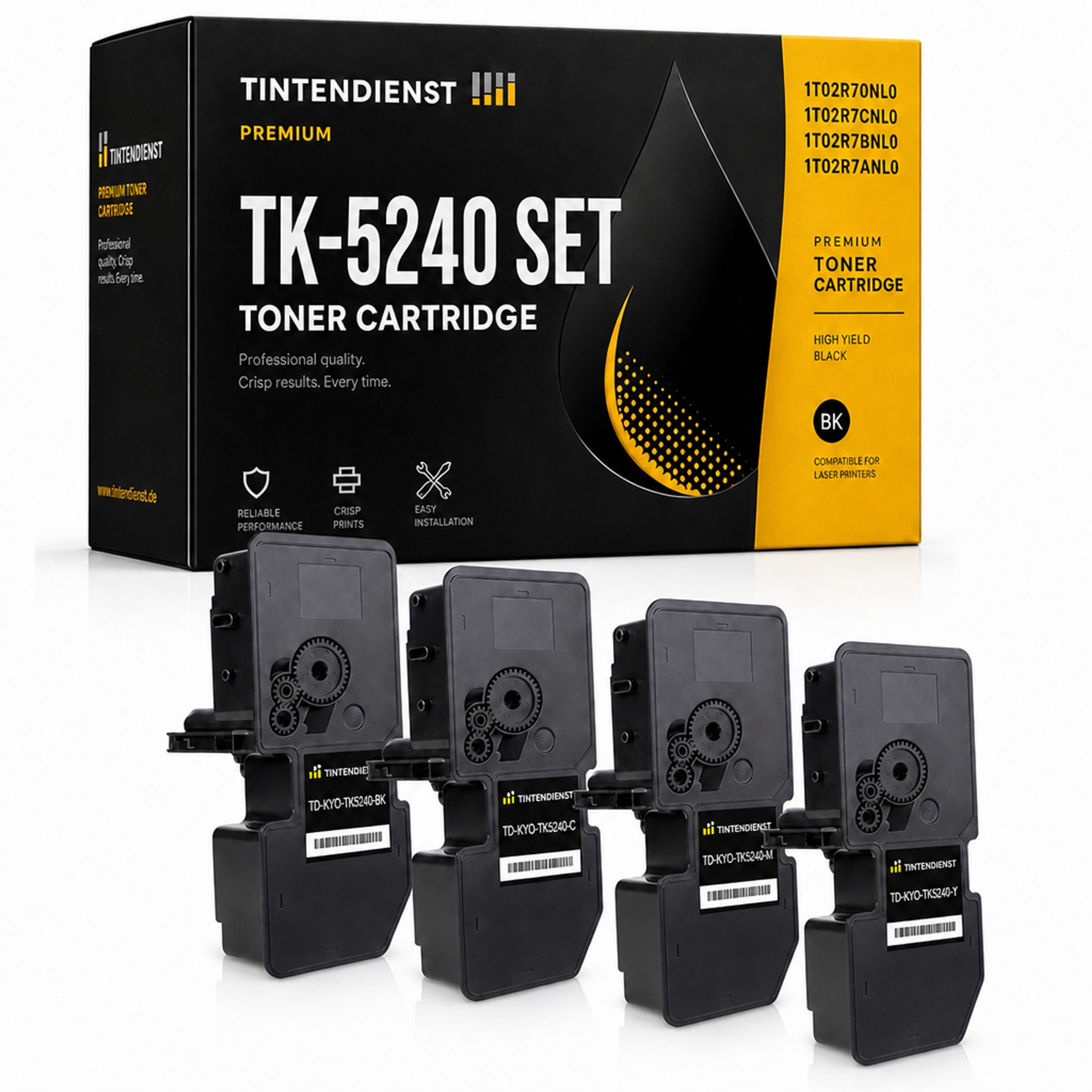 Set kompatibel zu Kyocera 1T02R70NL0, 4 Toner