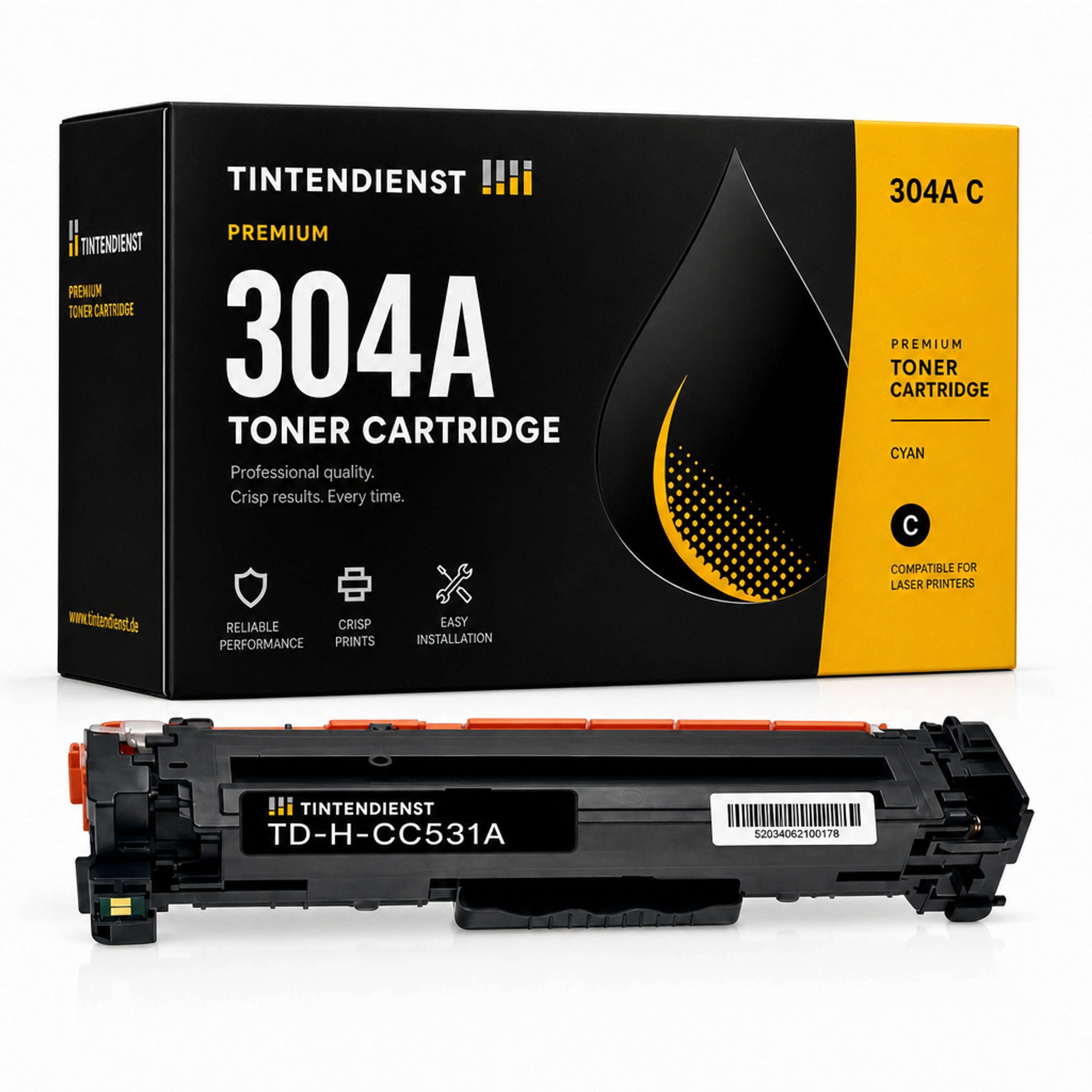 Toner kompatibel zu HP 304A, cyan