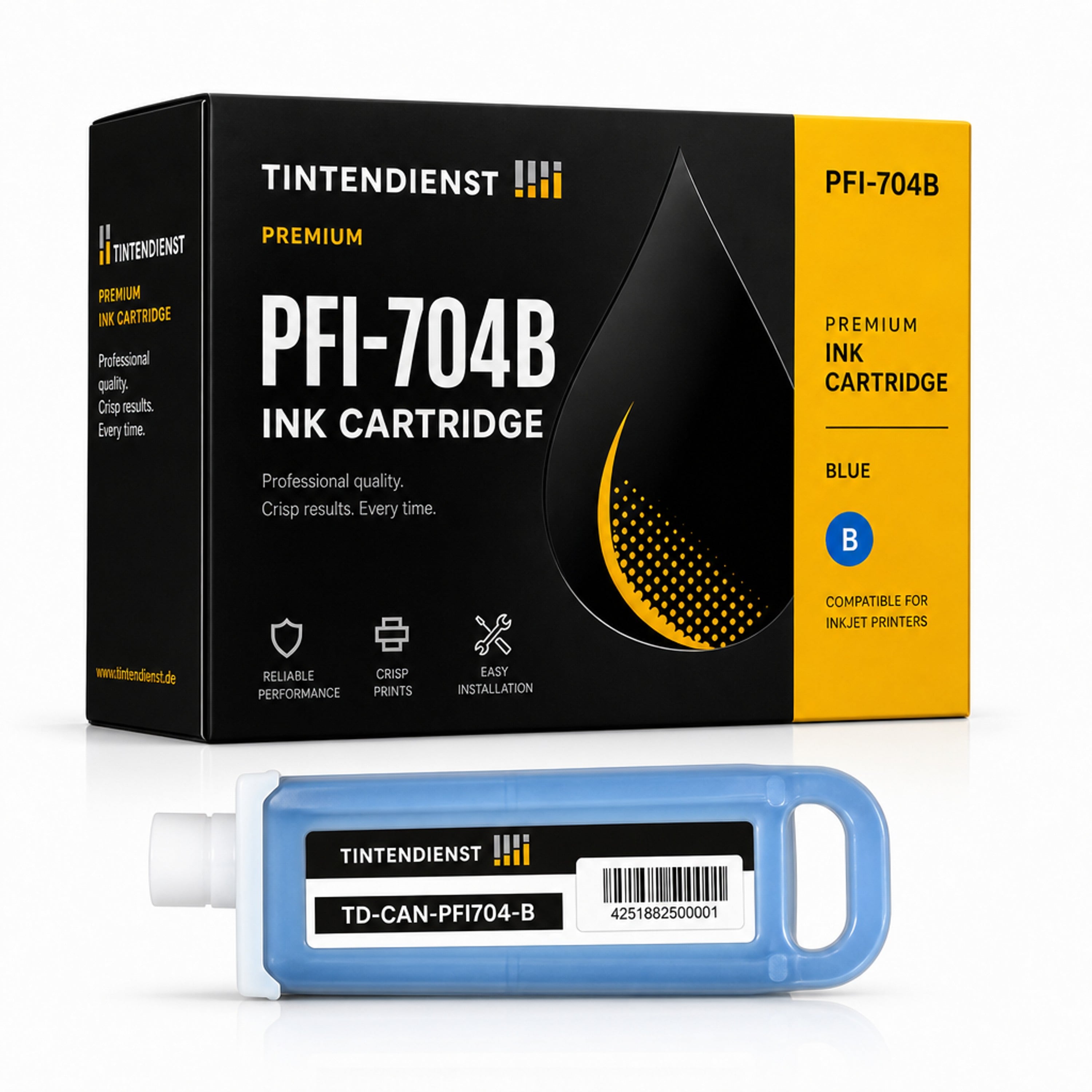 Druckerpatrone kompatibel zu Canon PFI-704B, blau