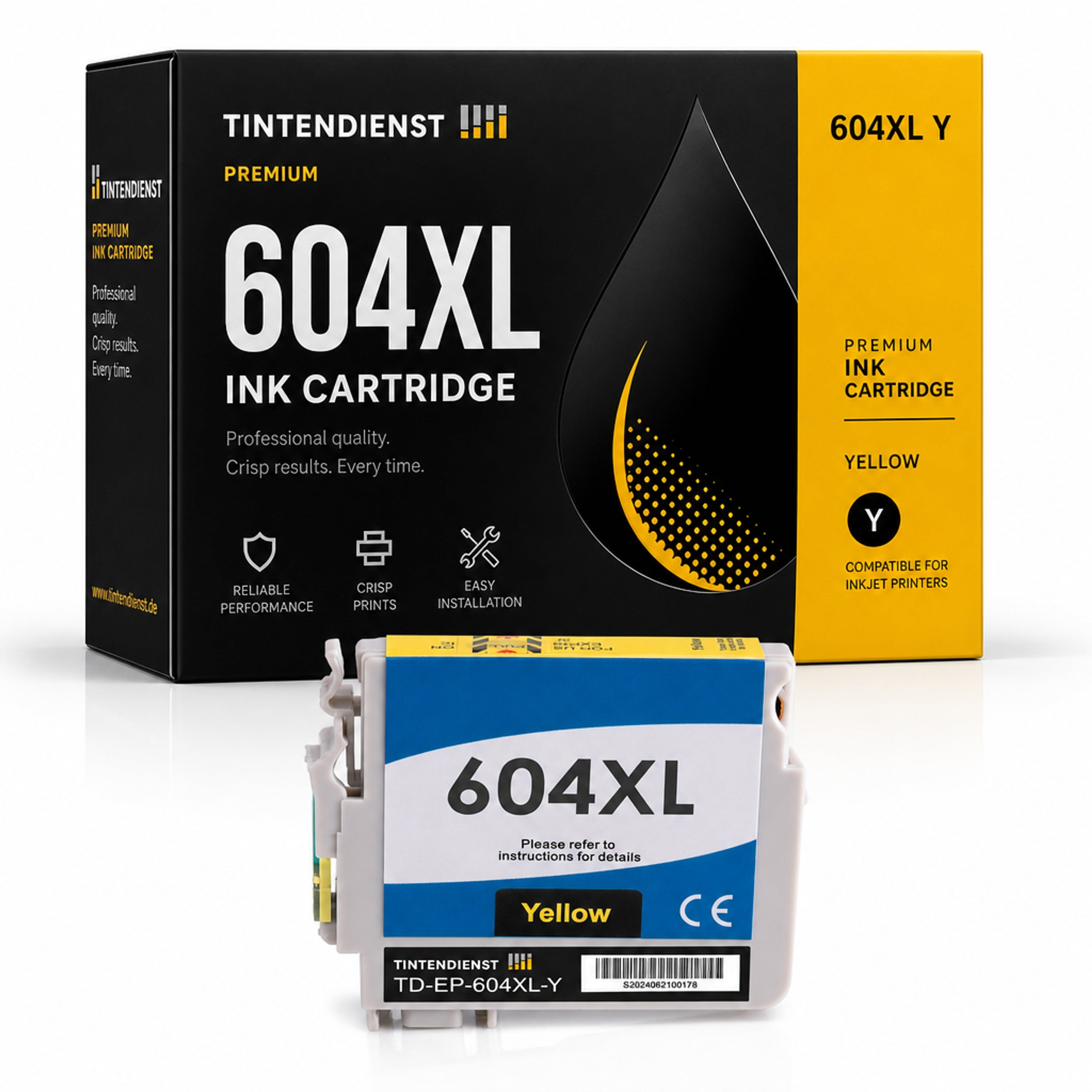 Druckerpatrone kompatibel zu Epson 604XL, gelb