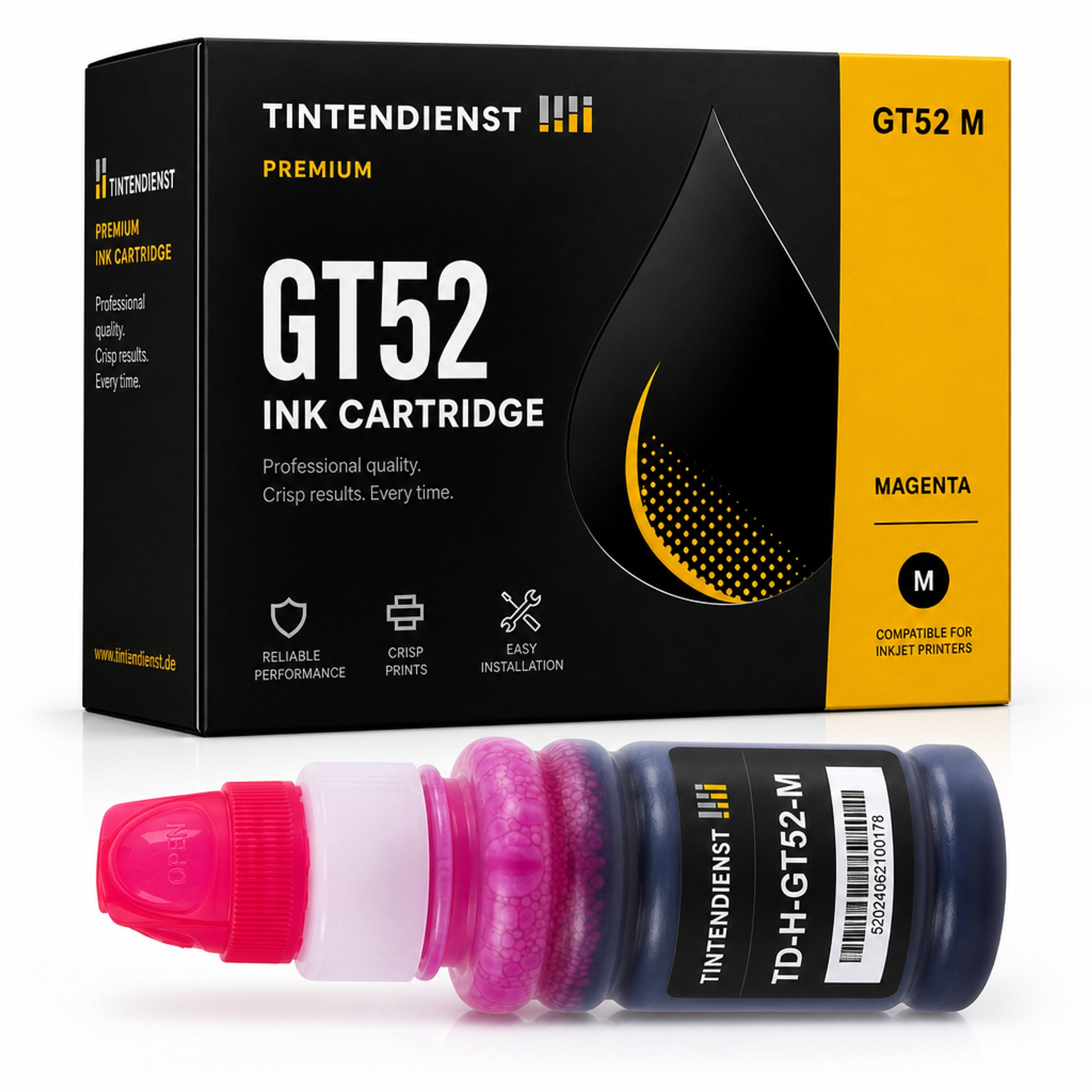 Druckerpatrone kompatibel zu HP GT52, magenta
