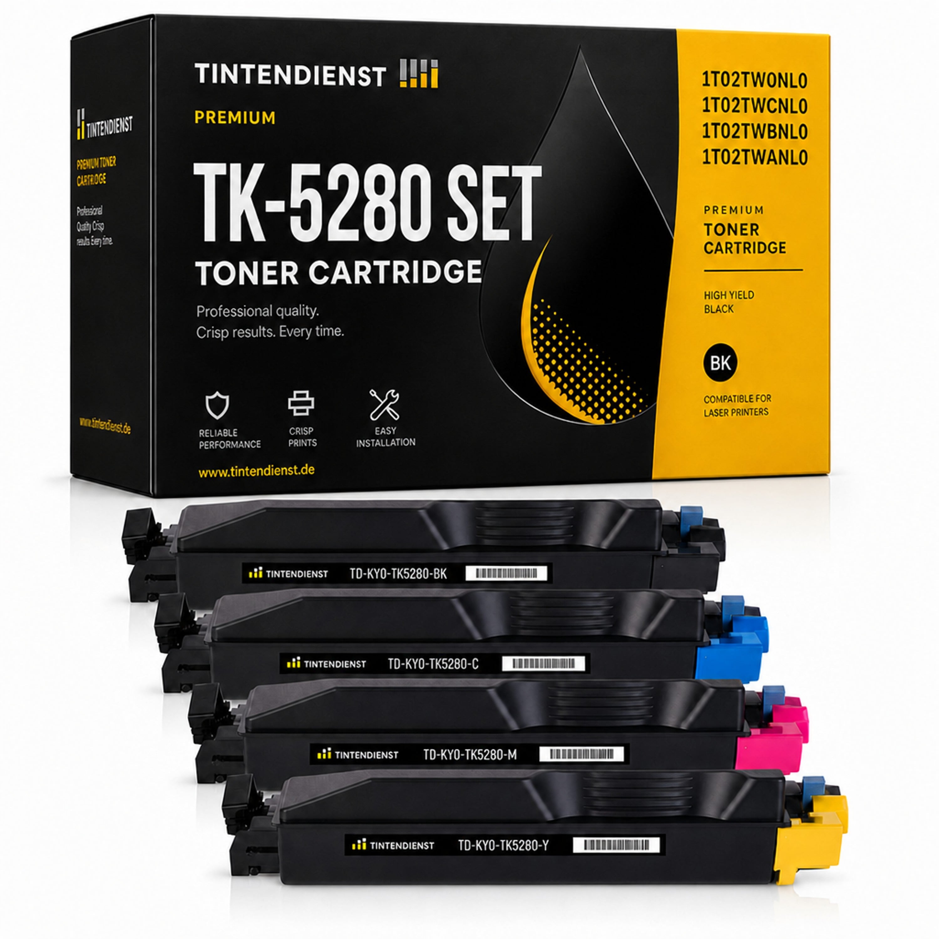 Set kompatibel zu Kyocera 1T02TW0NL0, 4 Toner