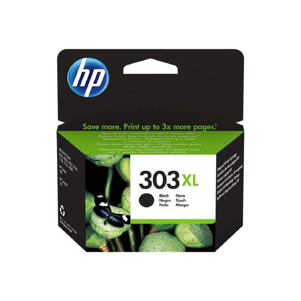 Original HP Tintenpatrone T6N04AE / 303XL Schwarz [XL Füllmenge]