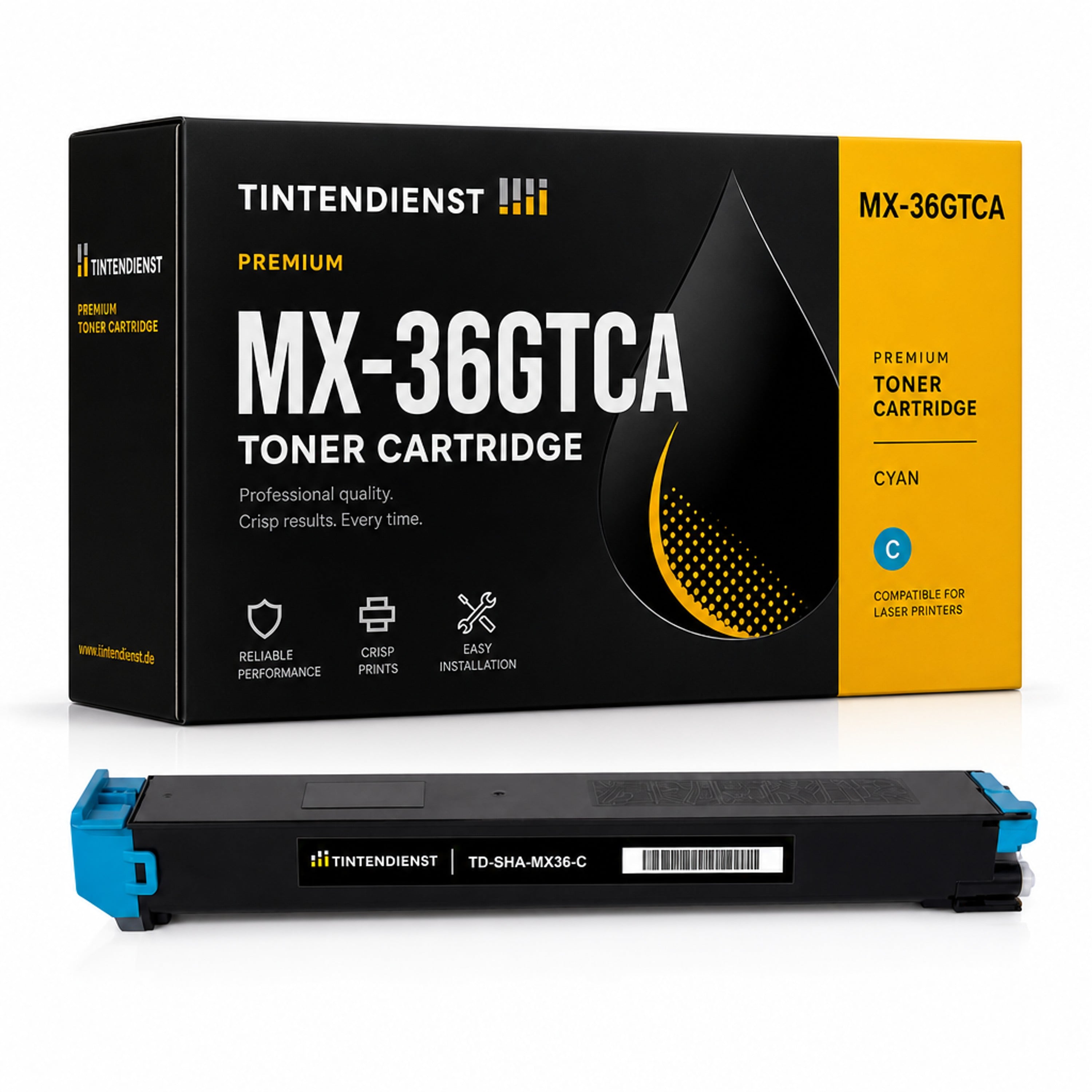Toner kompatibel zu Sharp MX-36GTCA, cyan