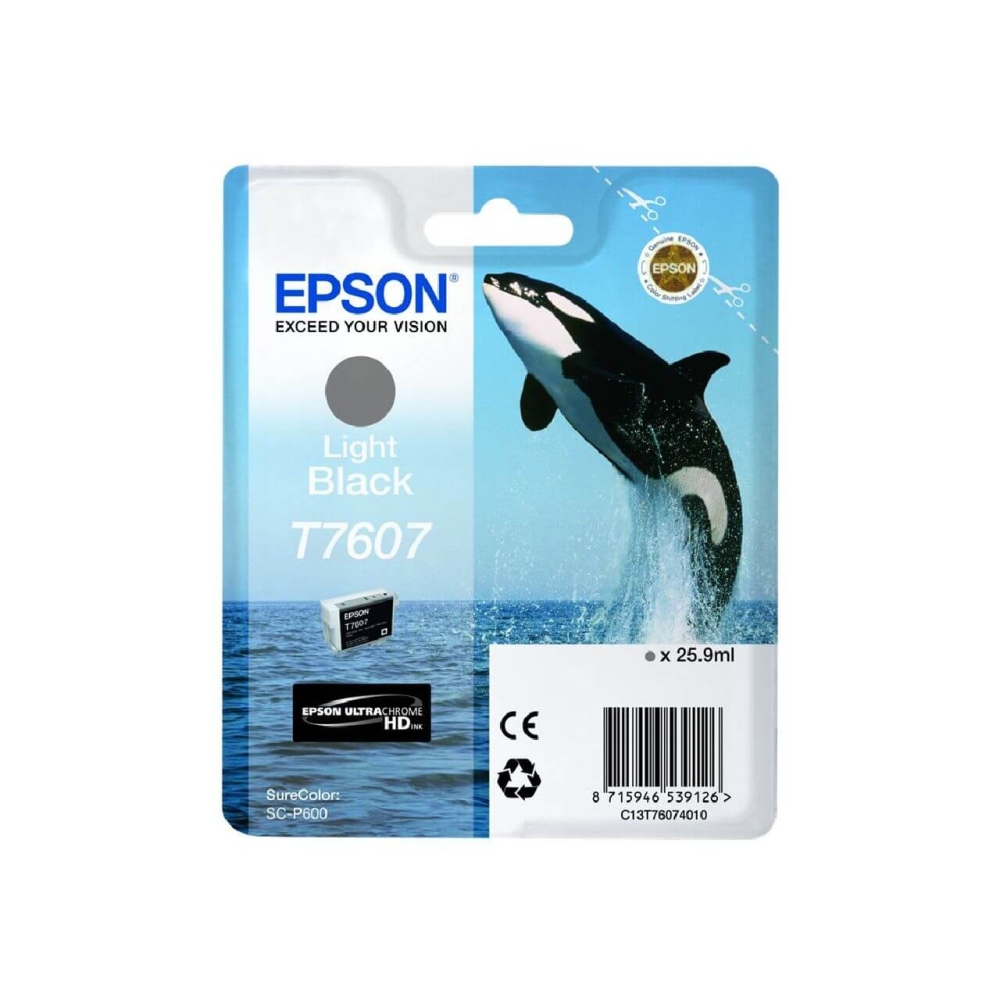 Original Epson Tintenpatrone C13T76074010 / T7607 Grau