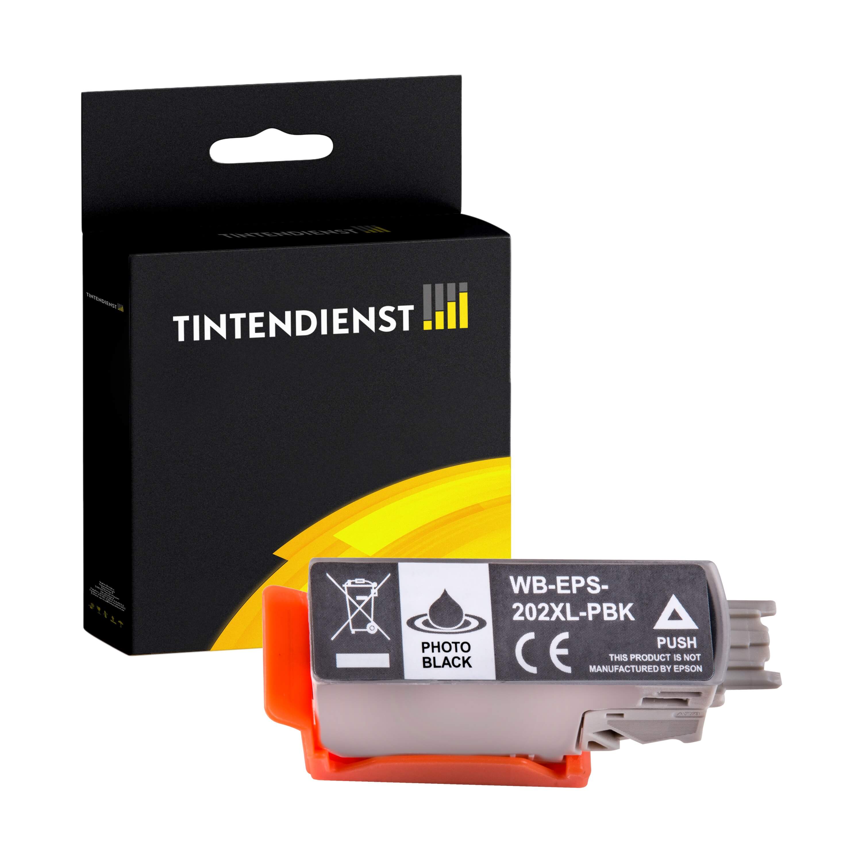 Tintendienst kompatibel für Epson Tintenpatrone C13T02H14010 / 202XL Photo Schwarz [XL Füllmenge]