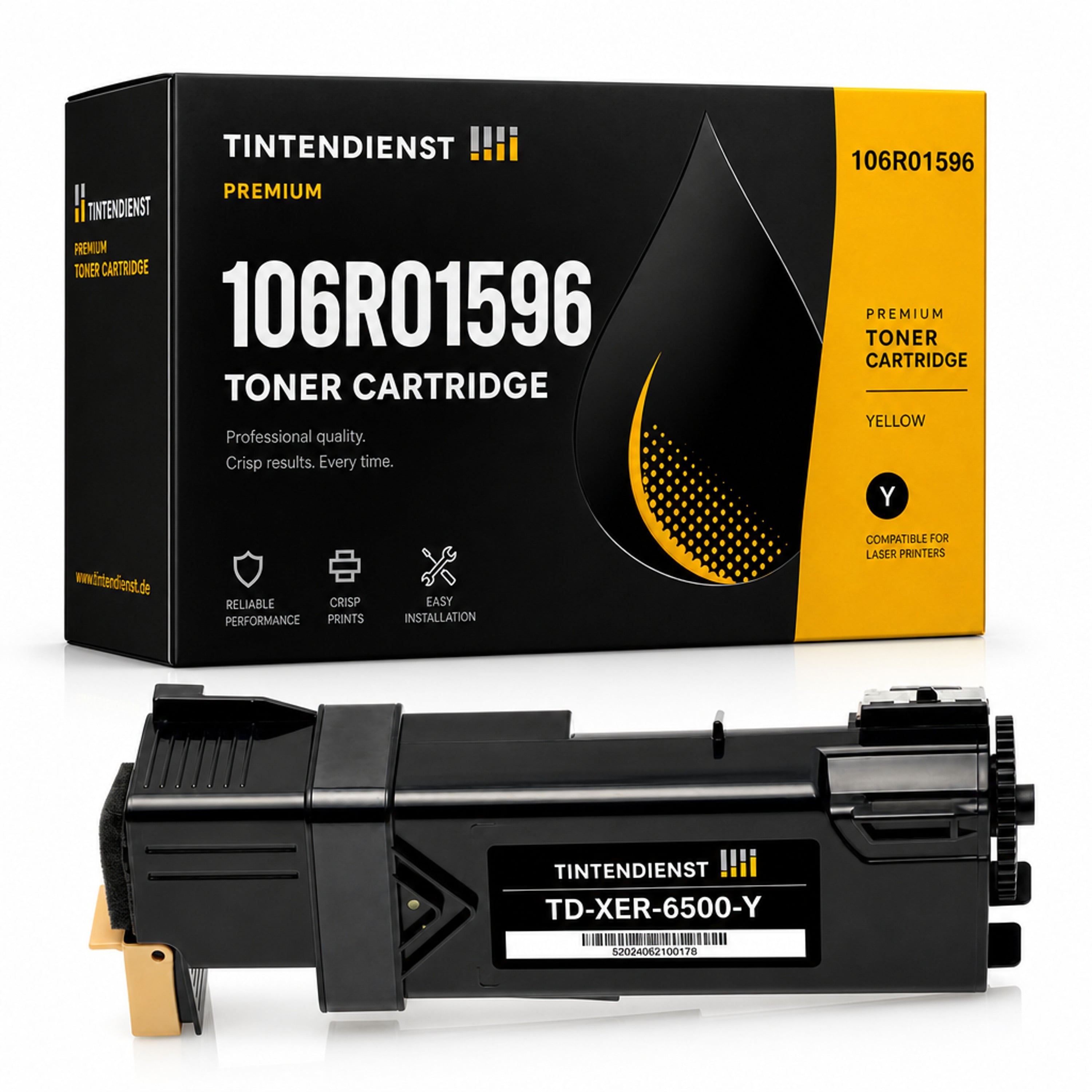 Toner kompatibel zu Xerox 106R01596, gelb