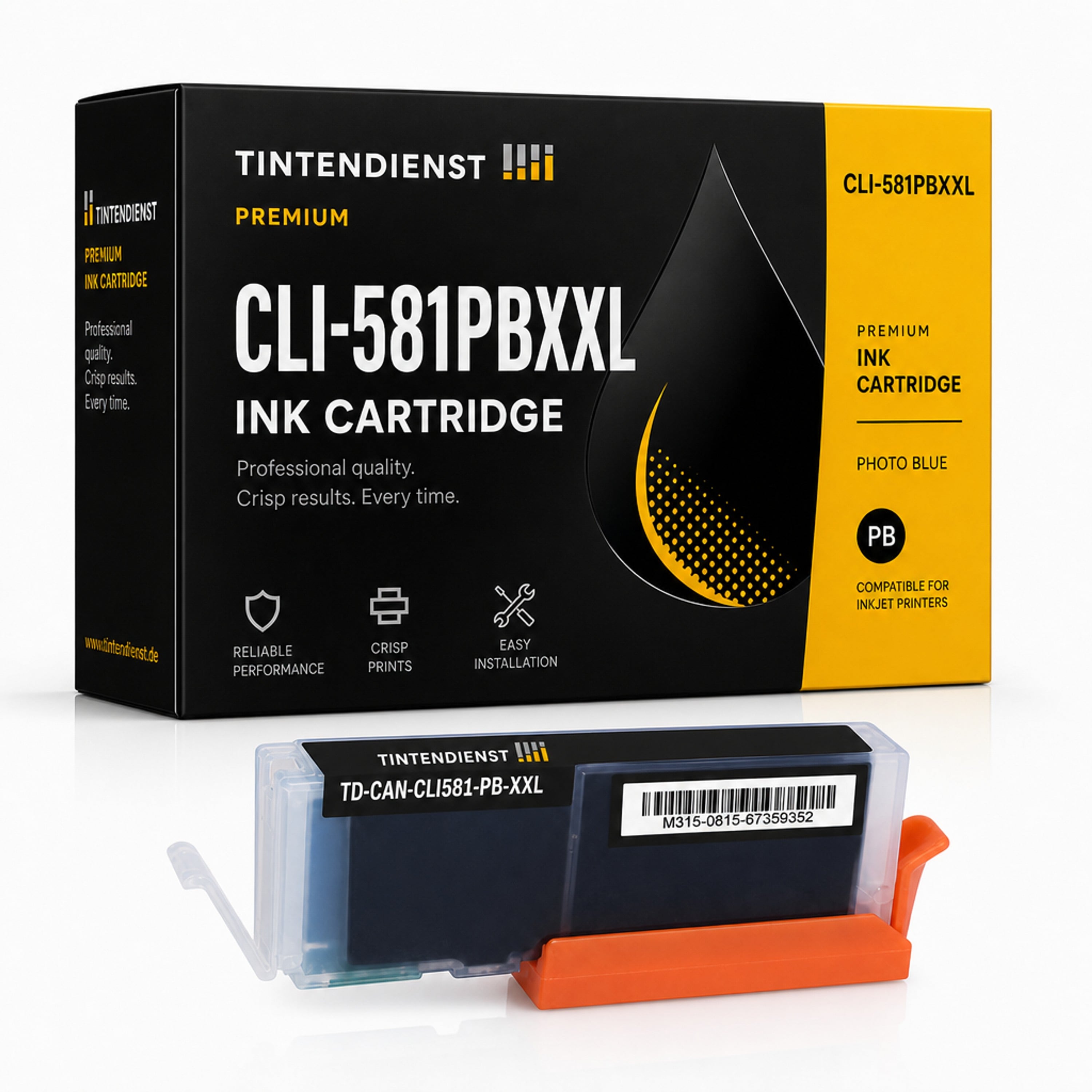 Druckerpatrone kompatibel zu Canon CLI-581PBXXL, blau