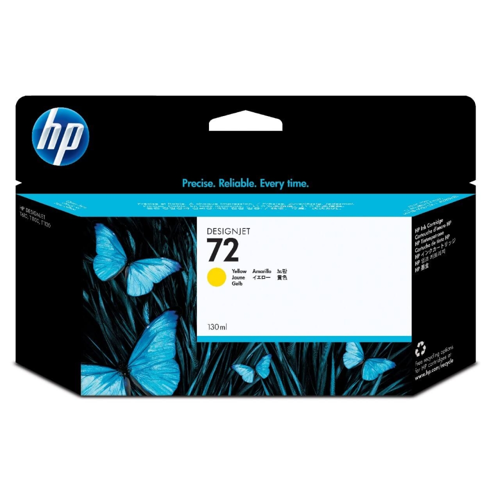 Original HP Tintenpatrone C9373A / 72 Gelb