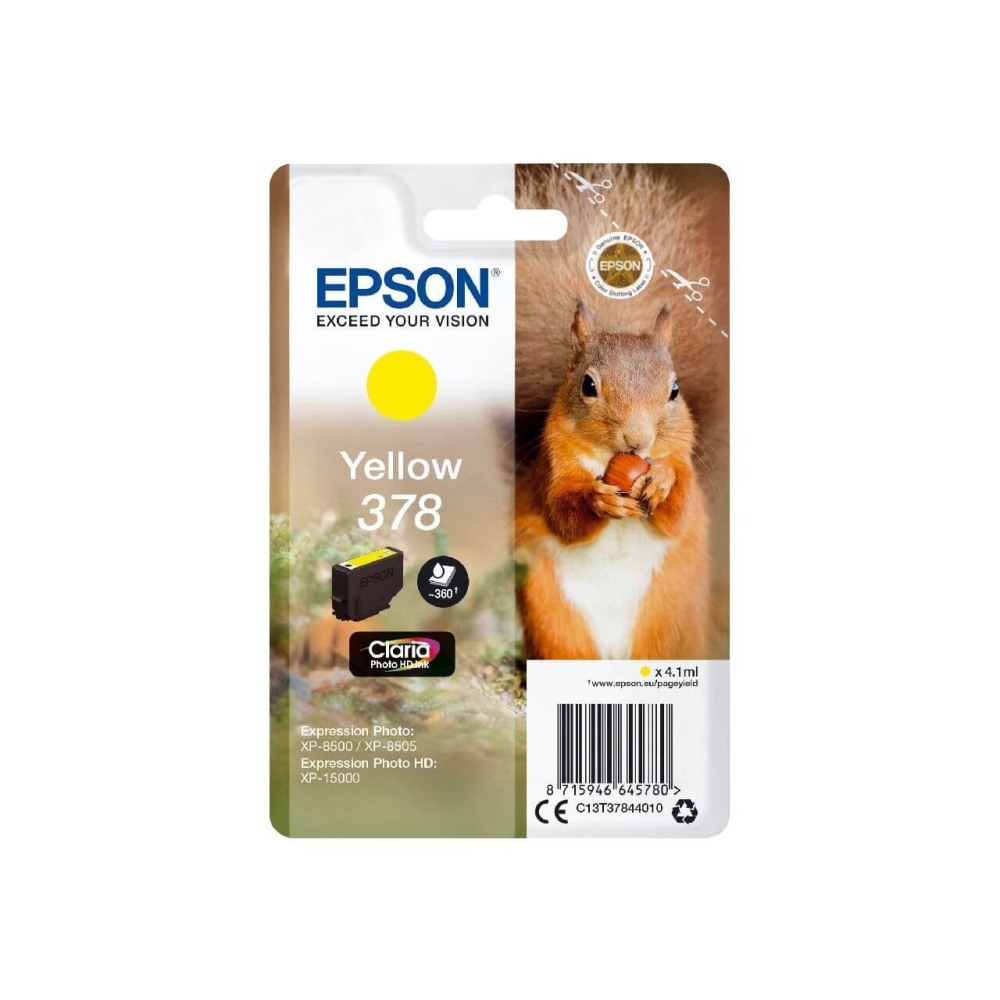 Original Epson Tintenpatrone C13T37844010 / 378 Gelb
