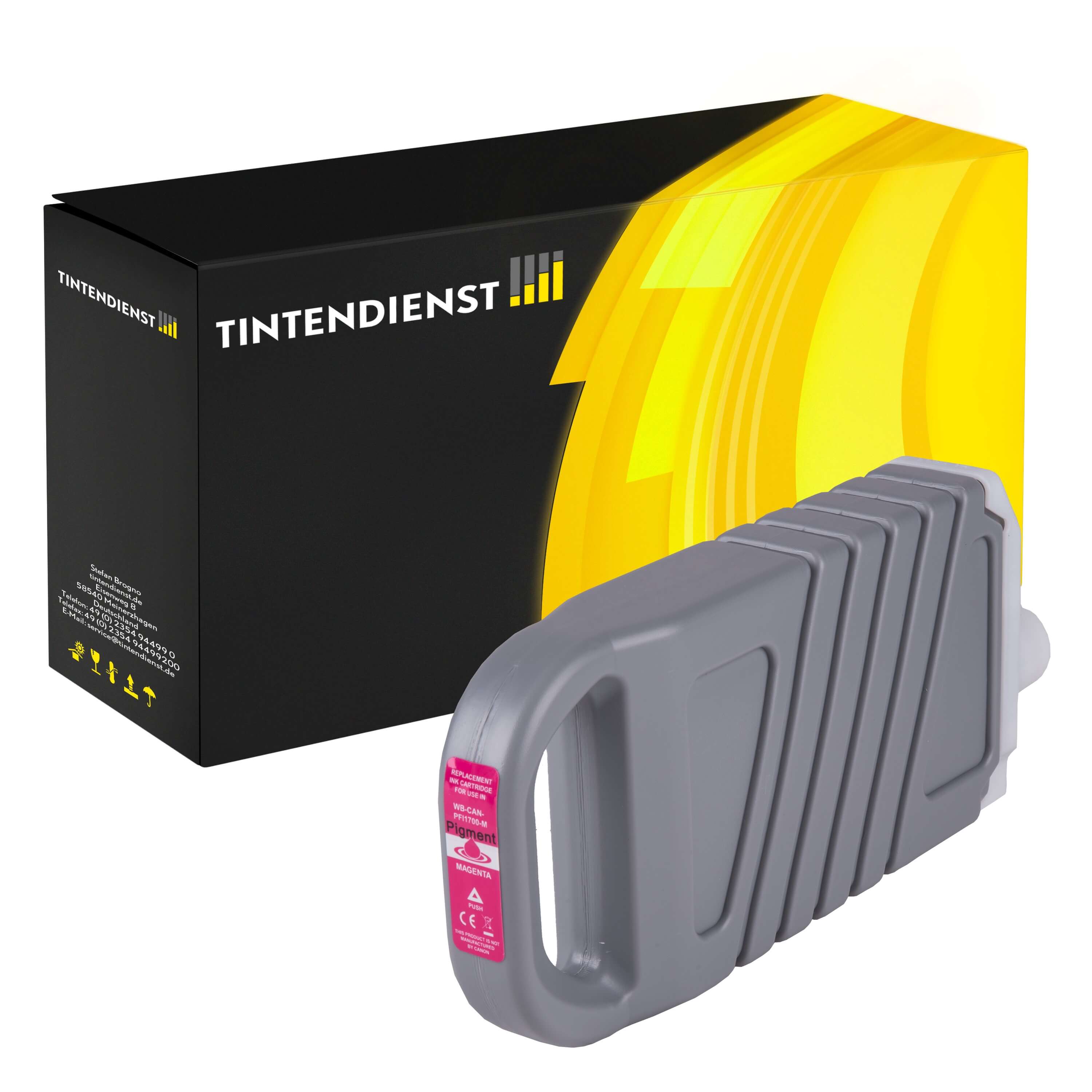 Tintendienst kompatibel für Canon Tintenpatrone 0777C001 / PFI-1700M Magenta