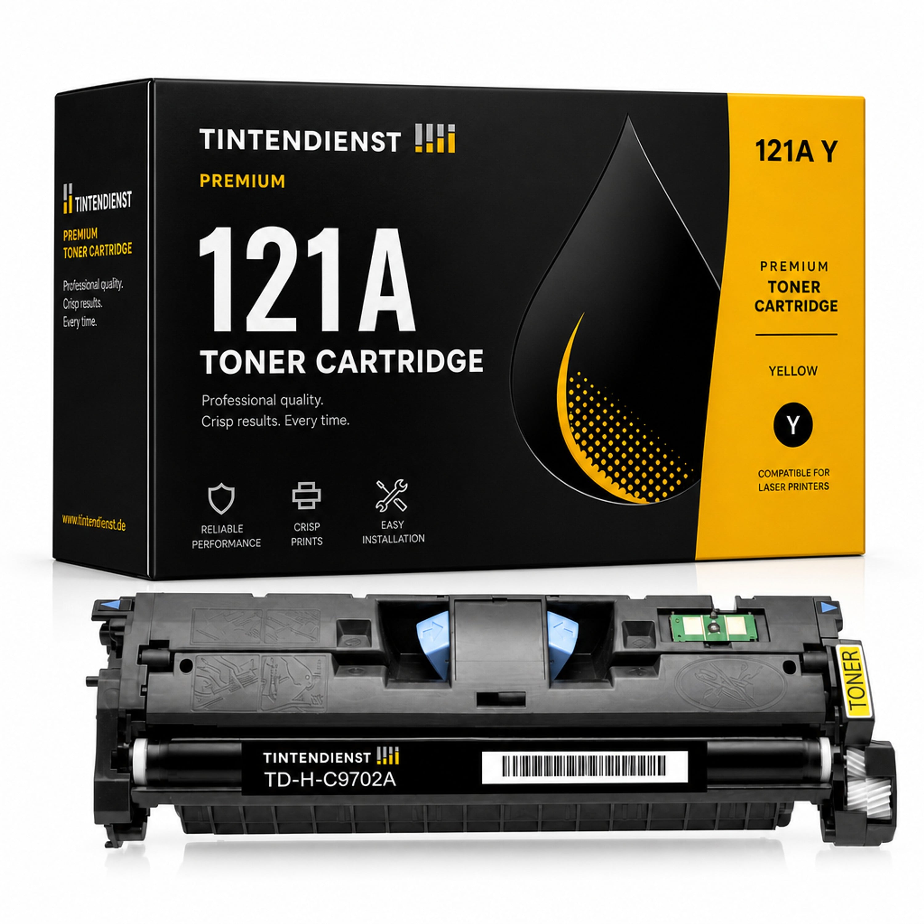 Toner kompatibel zu HP 121A, gelb